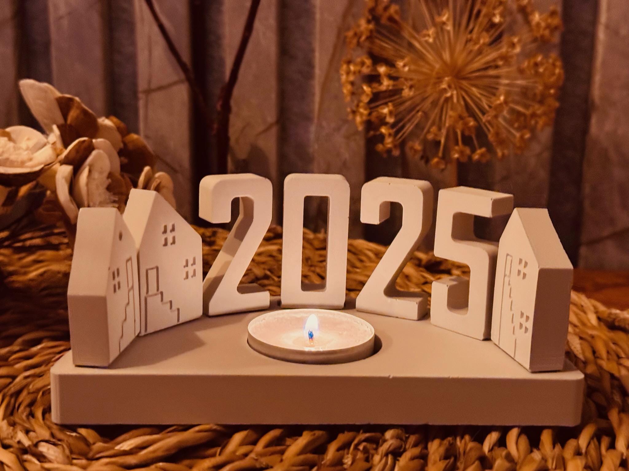 Silikon - Gießform - Zahlen 0-9 - Klötzchen - Häuserkranz -