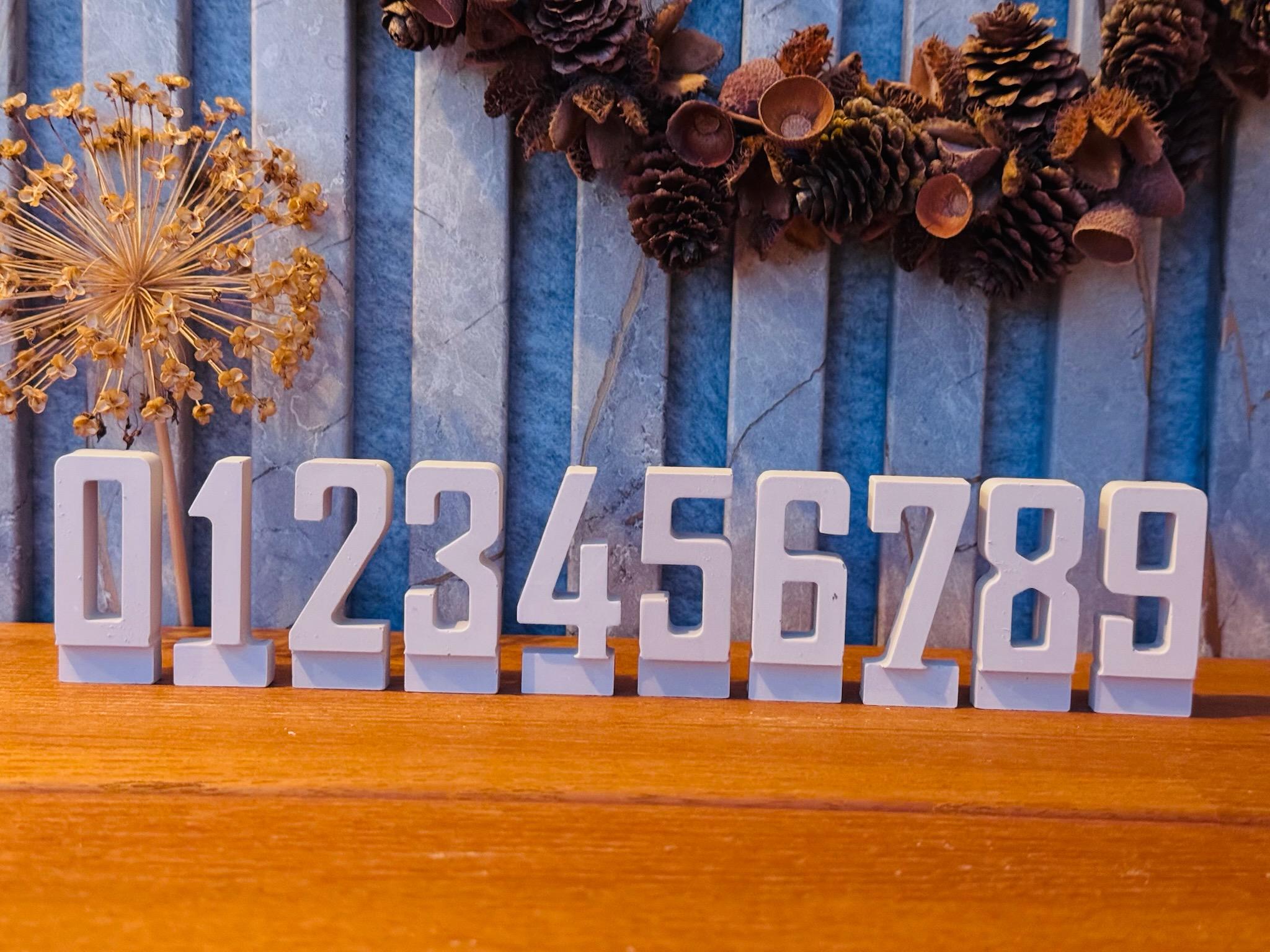 Silikon - Gießform - Zahlen 0-9 - Klötzchen - Häuserkranz -