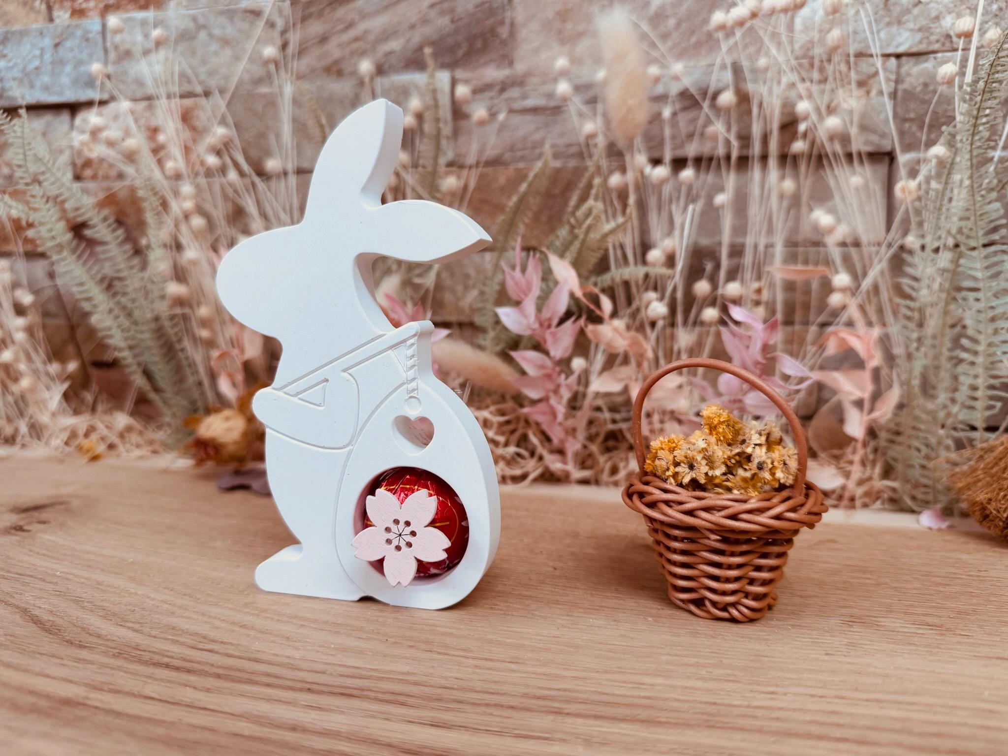 Silikon - Gießform - Wanderhase mit Sack - Ostern - Schokoladenkugelhalter -