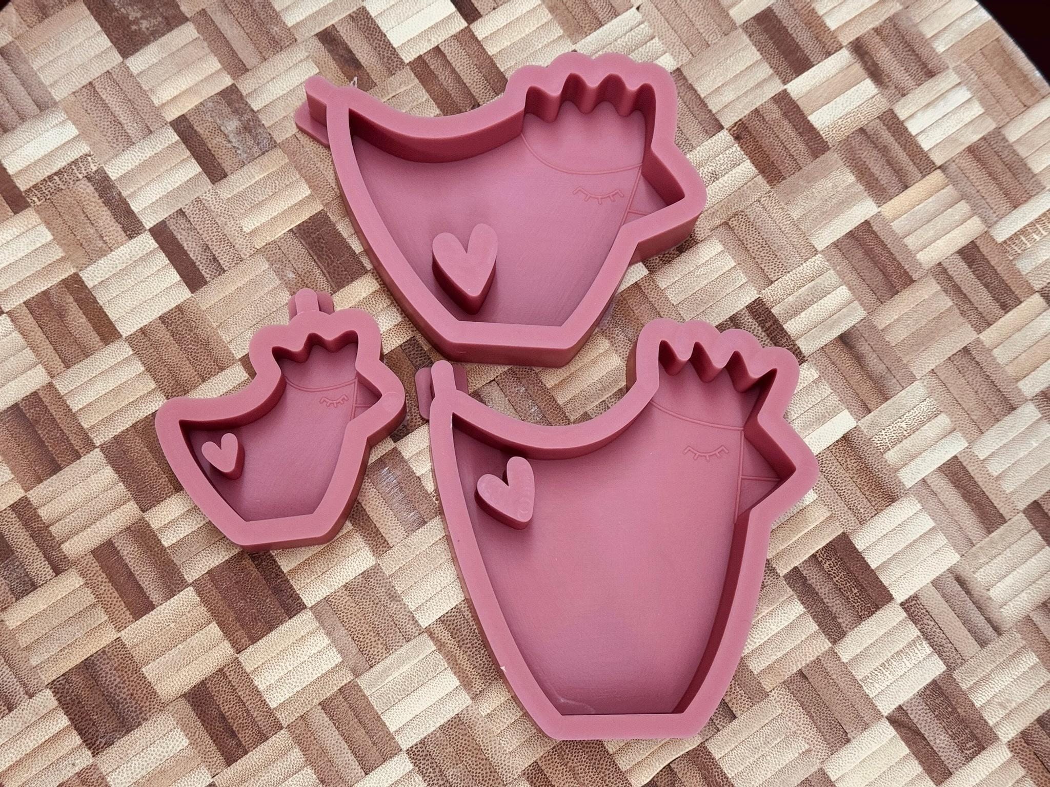 Silikon - Gießform - Huhn mit Herz - Ostern -