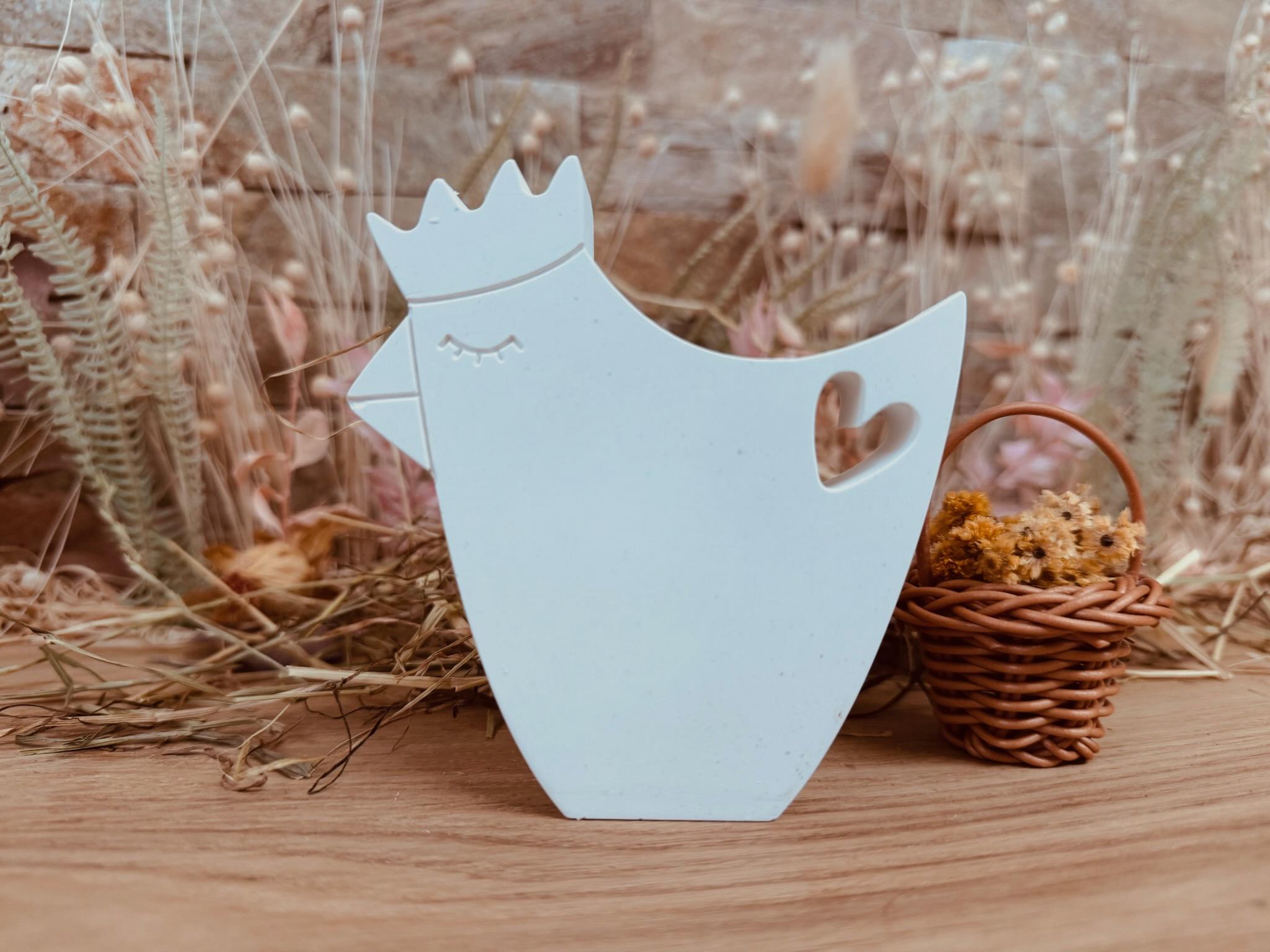 Silikon - Gießform - Huhn mit Herz - Ostern -