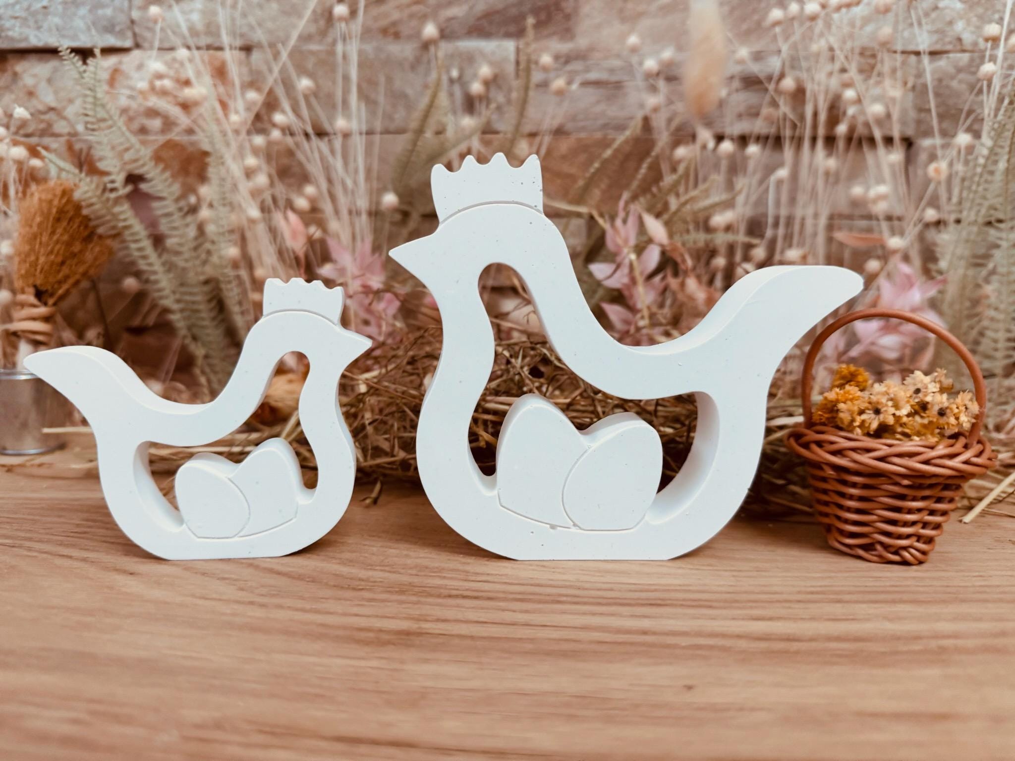 Silikon - Gießform - Huhn mit Eiern - Ostern -