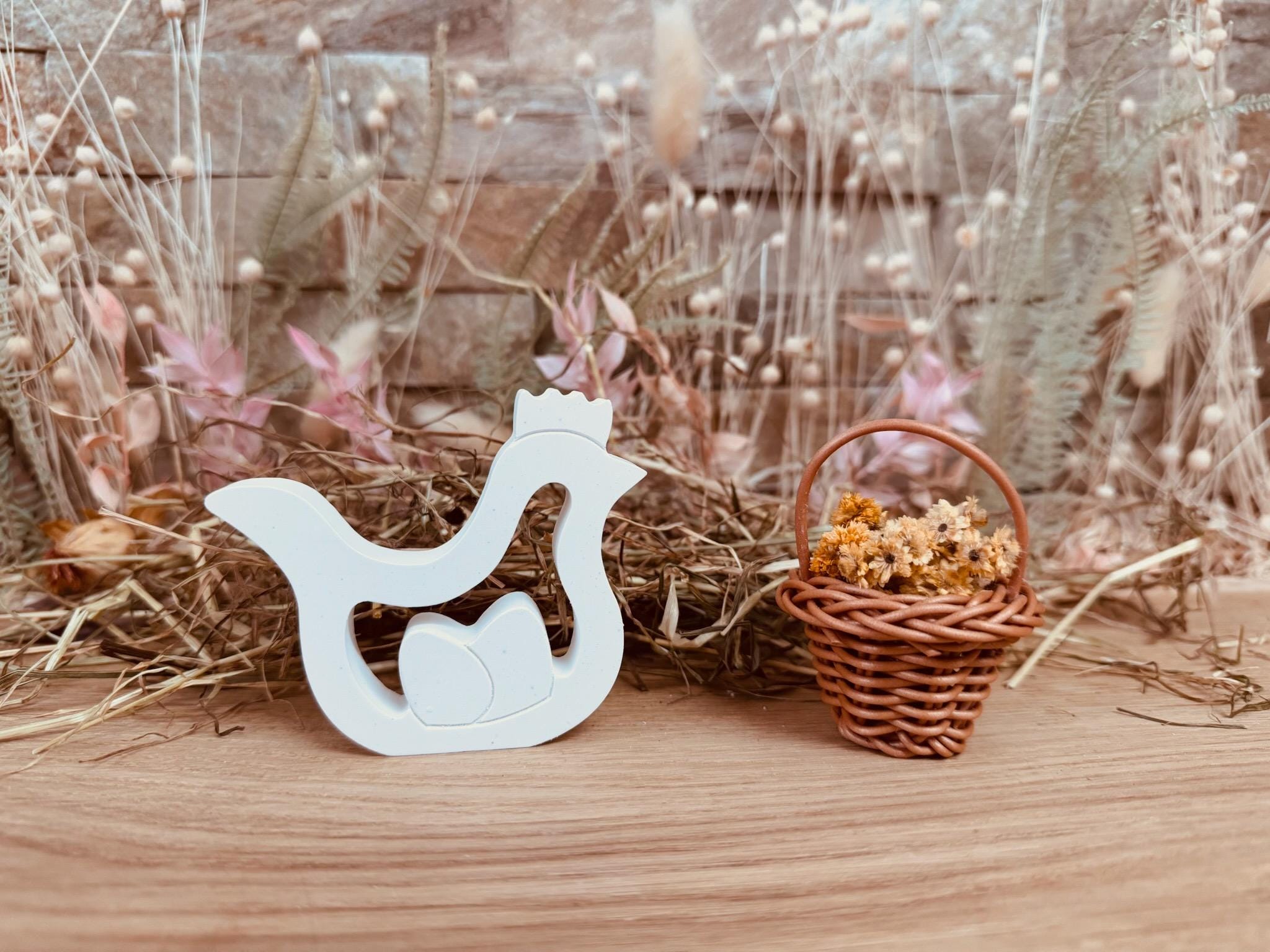 Silikon - Gießform - Huhn mit Eiern - Ostern -