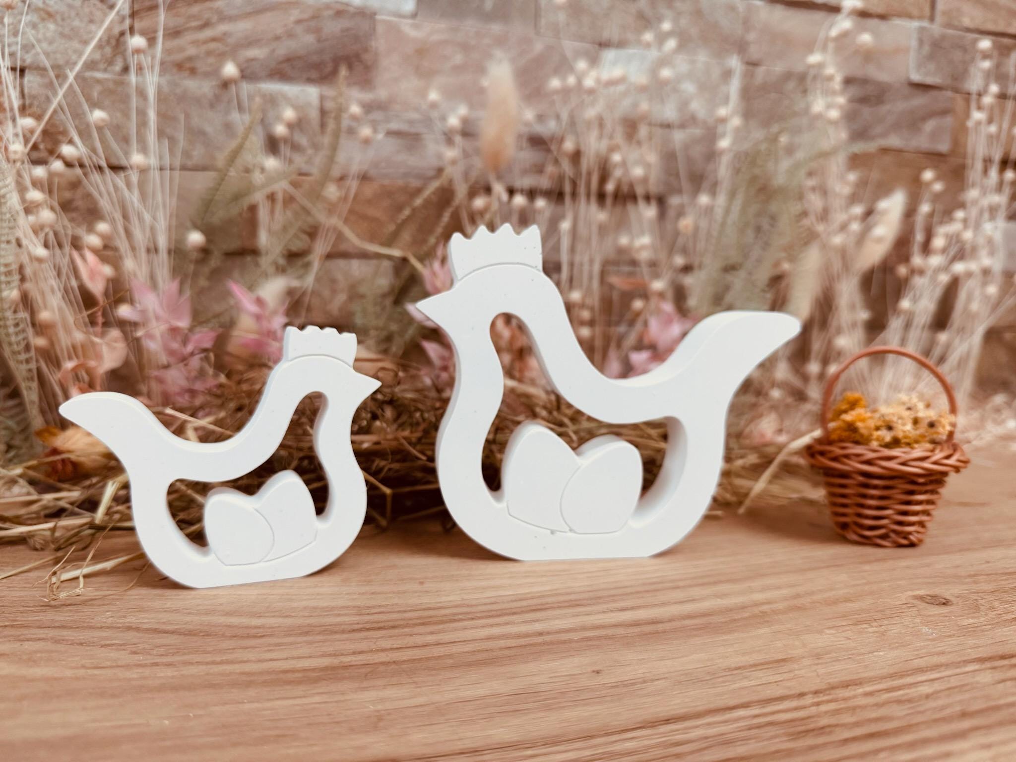 Silikon - Gießform - Huhn mit Eiern - Ostern -