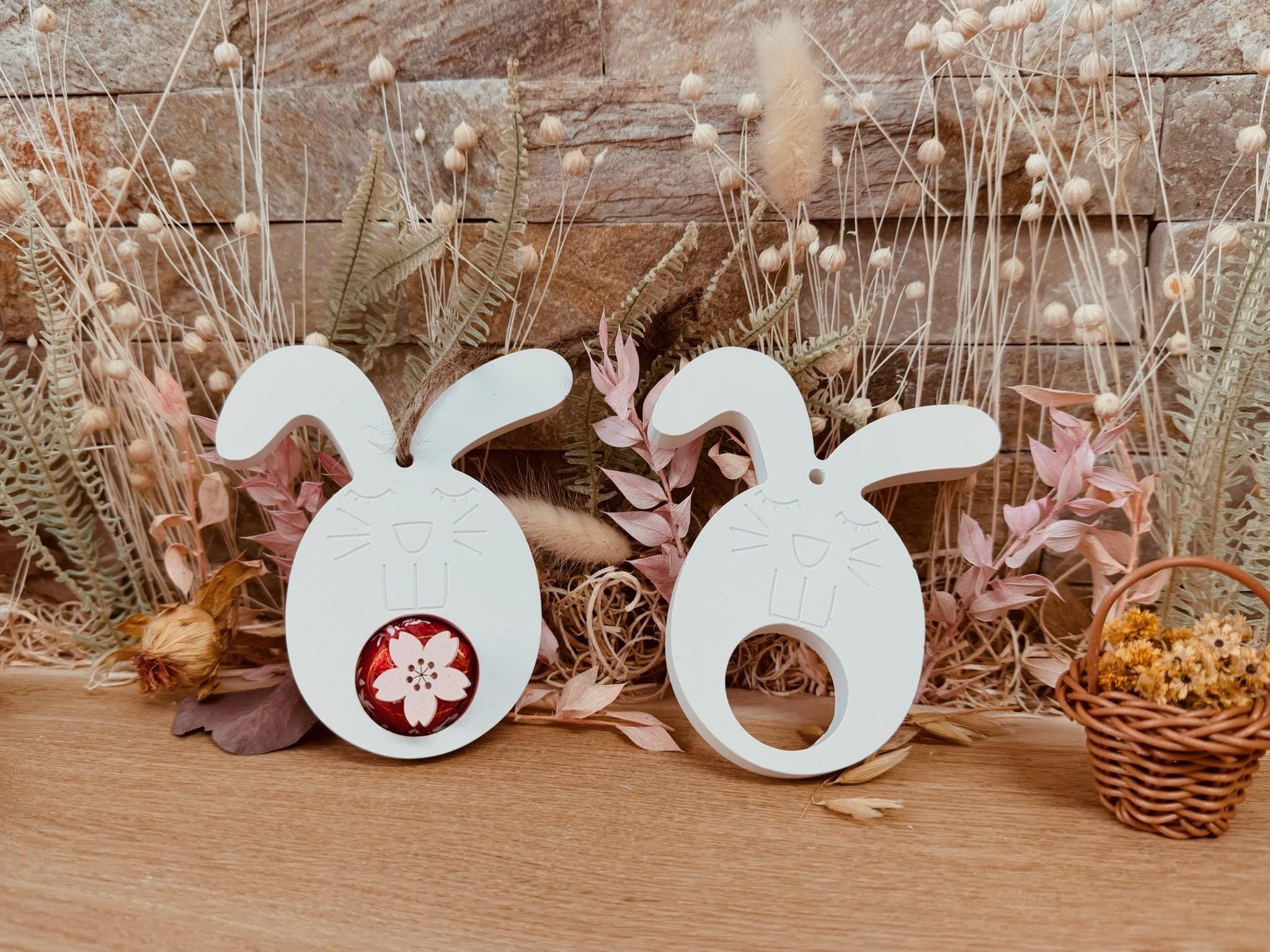 Silikon - Gießform - Hasenaufhänger für Schokoladenkugel - Ostern - Schokoladenkugelhalter -