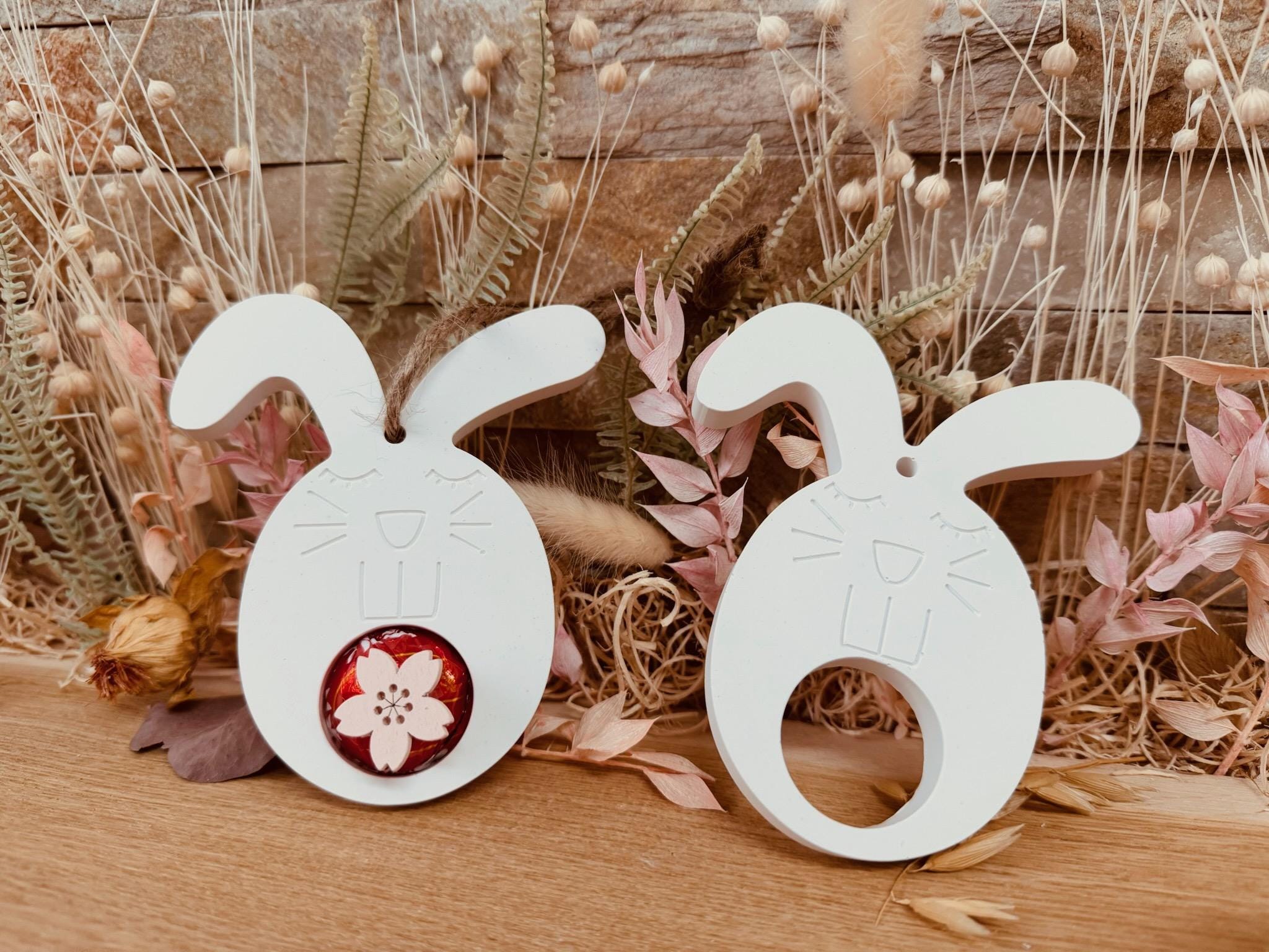 Silikon - Gießform - Hasenaufhänger für Schokoladenkugel - Ostern - Schokoladenkugelhalter -