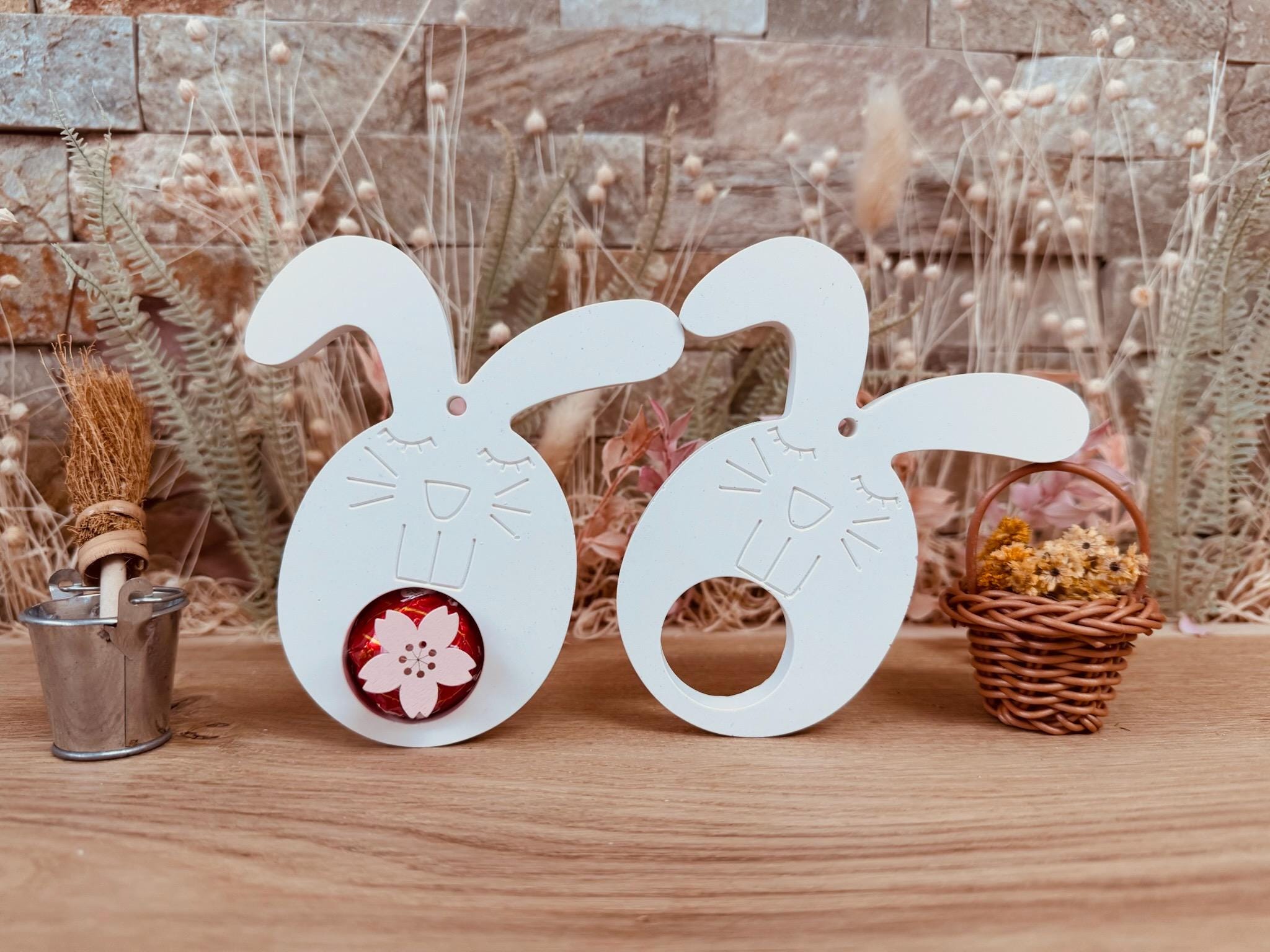 Silikon - Gießform - Hasenaufhänger für Schokoladenkugel - Ostern - Schokoladenkugelhalter -