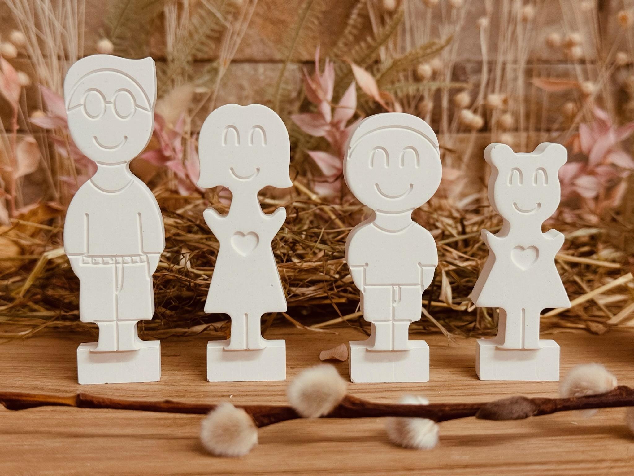 Silikon - Gießform - Klötzchenhäuser - Figuren - Klötzchen - Häuserkranz -
