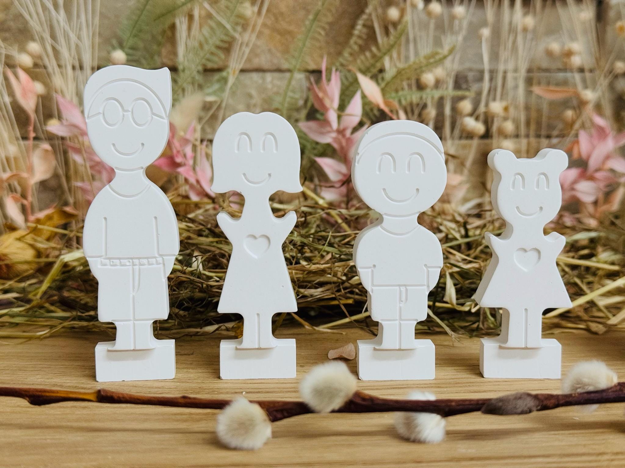 Silikon - Gießform - Klötzchenhäuser - Figuren - Klötzchen - Häuserkranz -