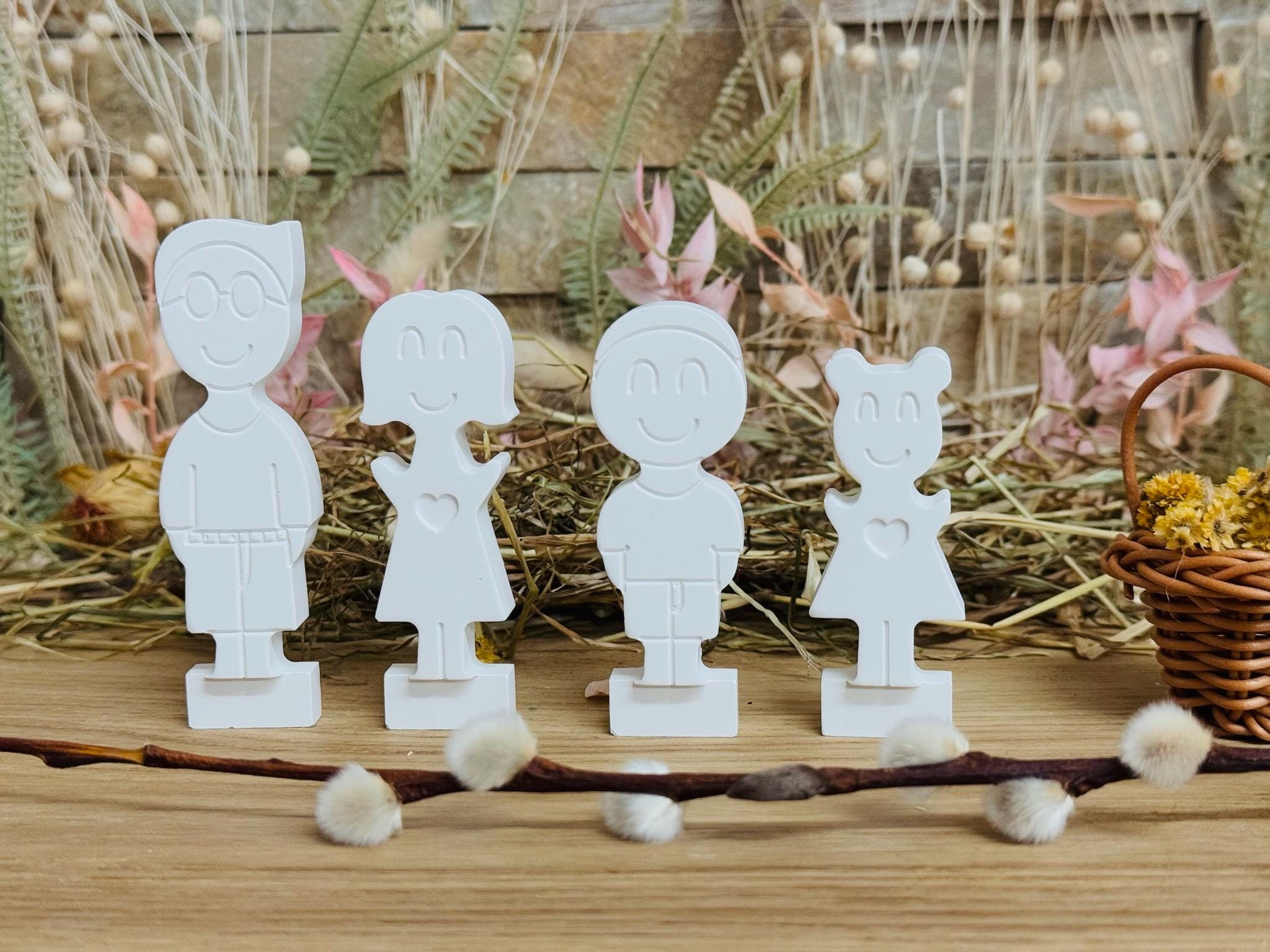 Silikon - Gießform - Klötzchenhäuser - Figuren - Klötzchen - Häuserkranz -