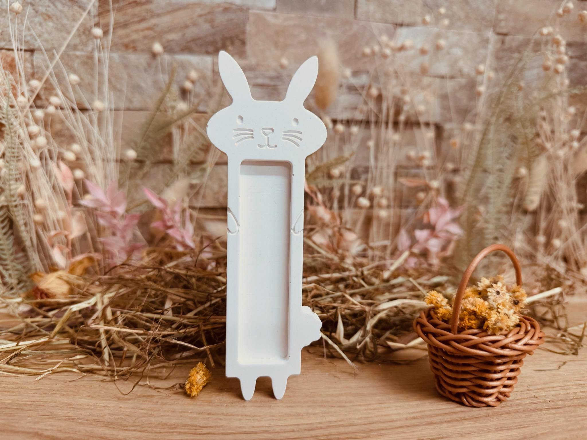 Silikon - Gießform - Hase als Schokoladenriegelhalter -