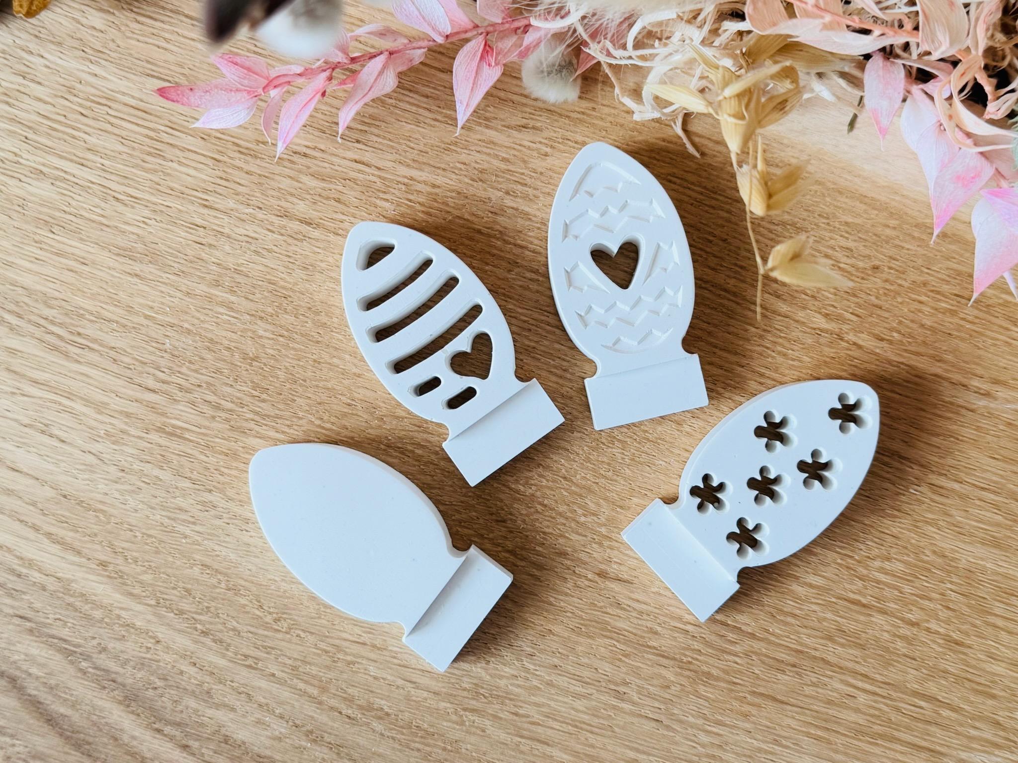 Silikon - Gießform - Klötzchenhäuser - Ostereier - Klötzchen - Häuserkranz - Osterei