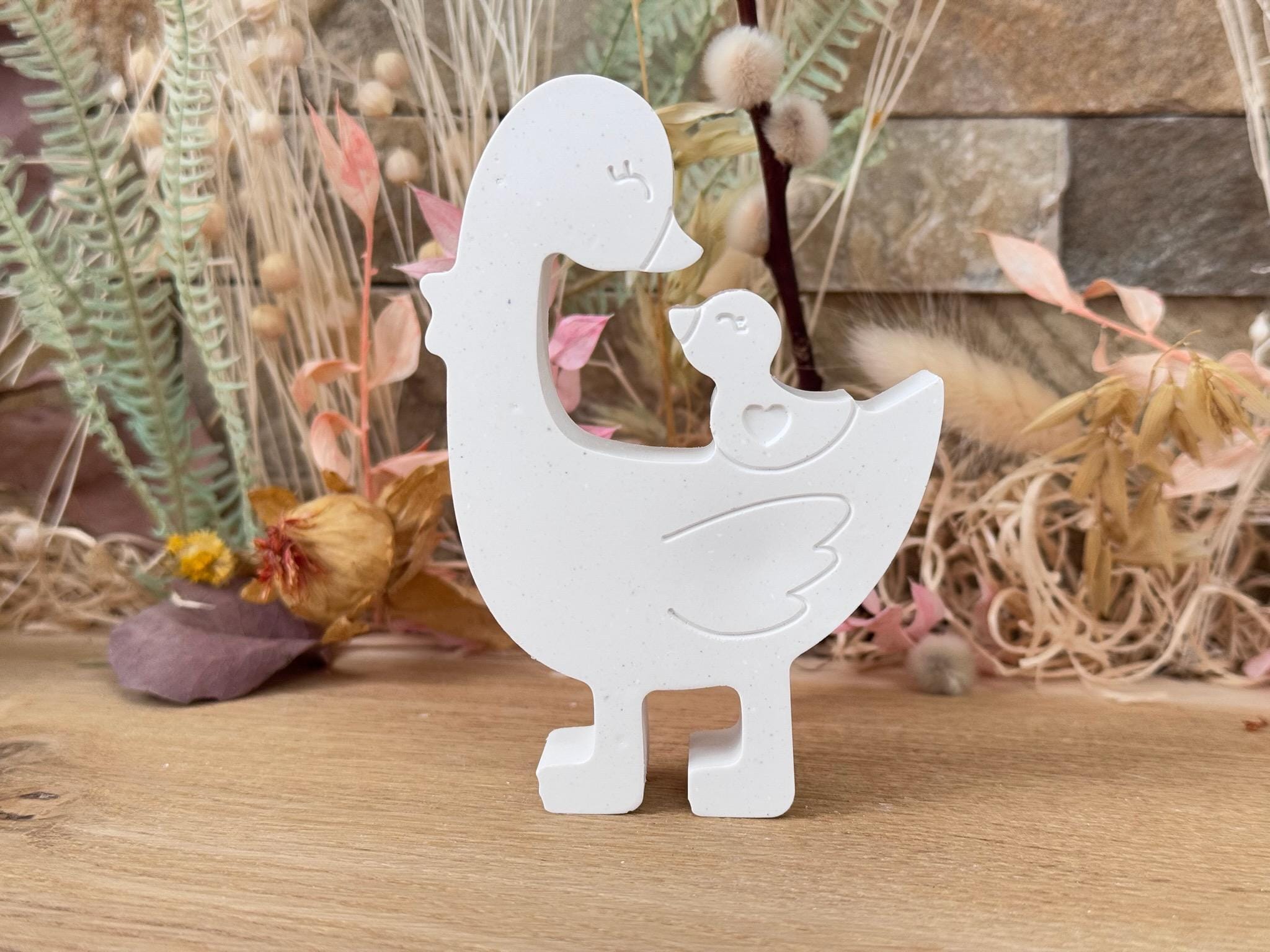 Silikon - Gießform - Gans mit Baby 2 - Ostern -