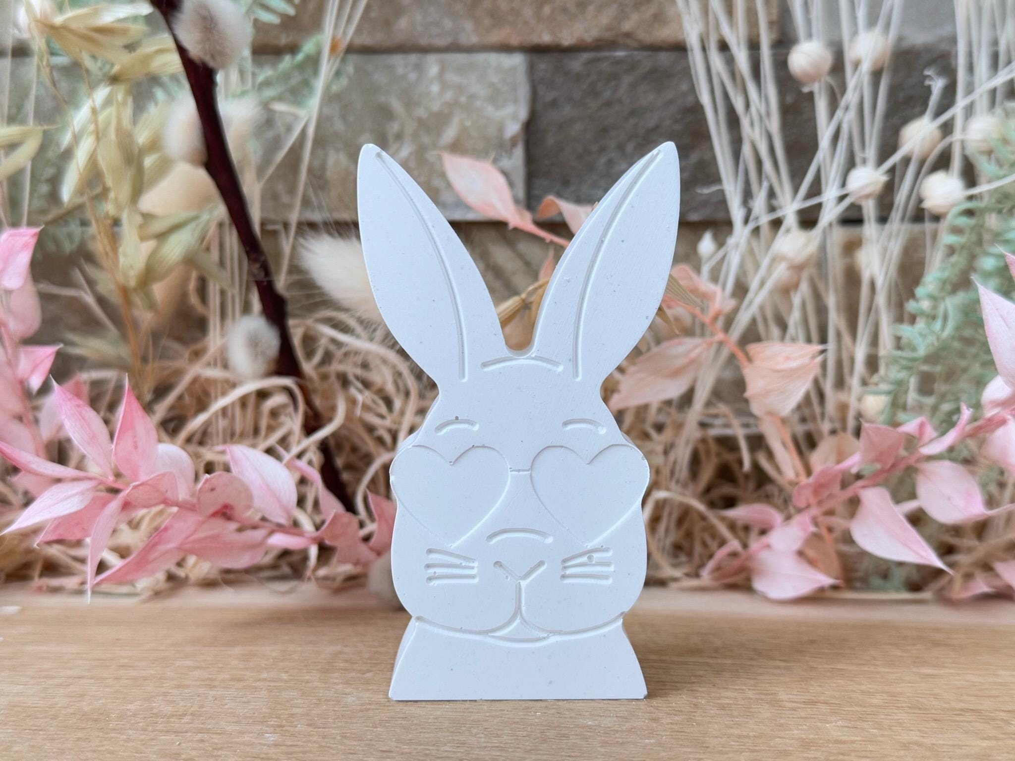 Silikon - Gießform - Hase mit Herzsonnenbrille  - Ostern  -
