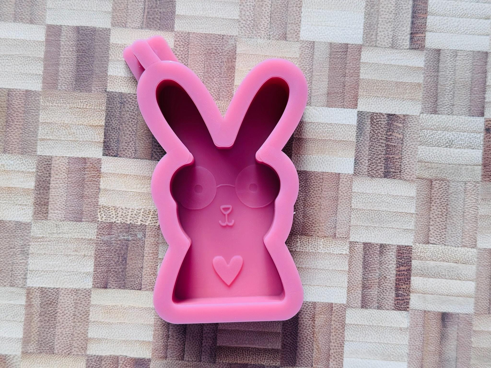 Silikon - Gießform - Hase mit Sonnenbrille 2 - Ostern -