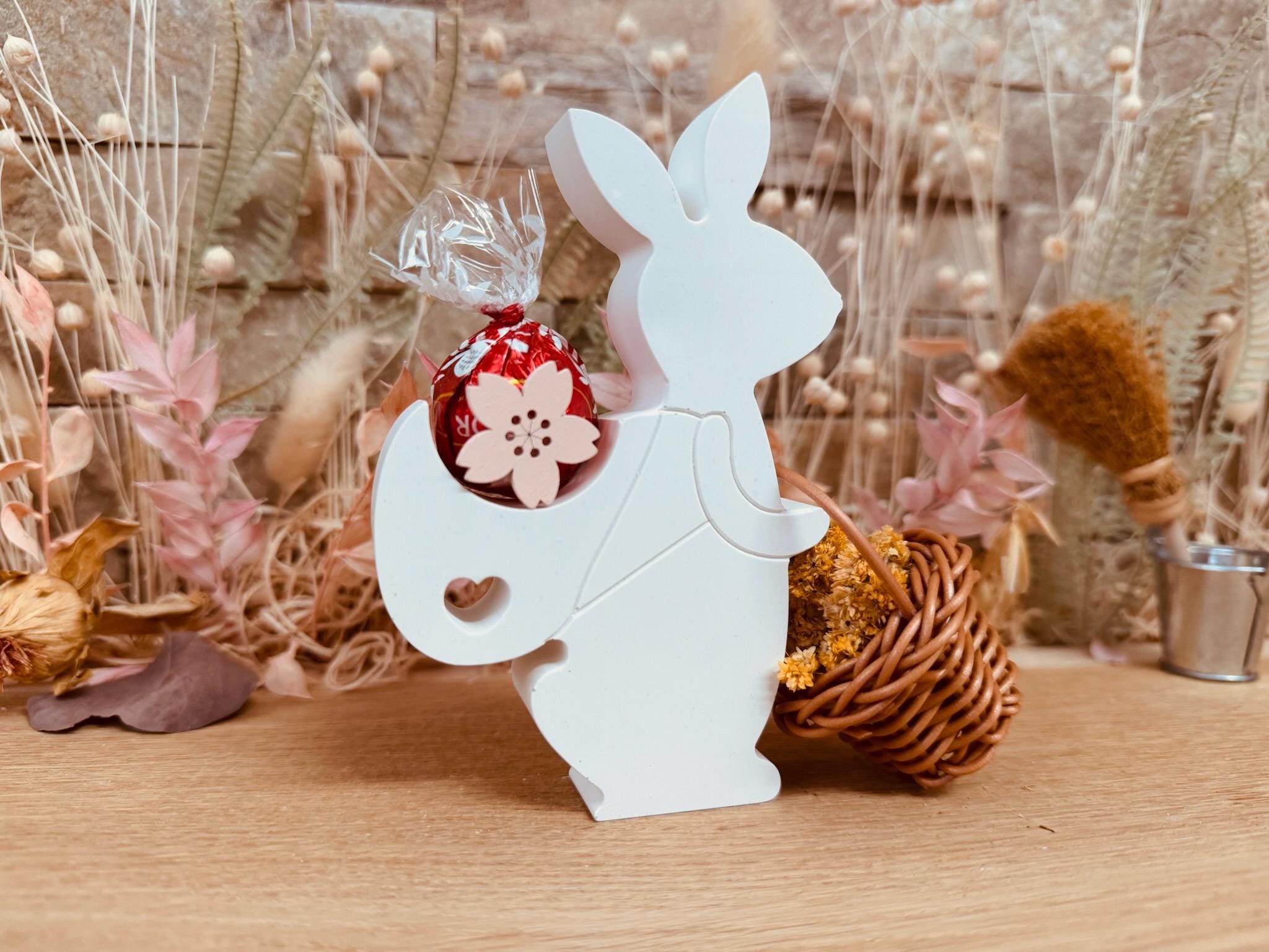 Silikon - Gießform - Wanderhase mit Rucksack - Ostern - Schokoladenkugelhalter -