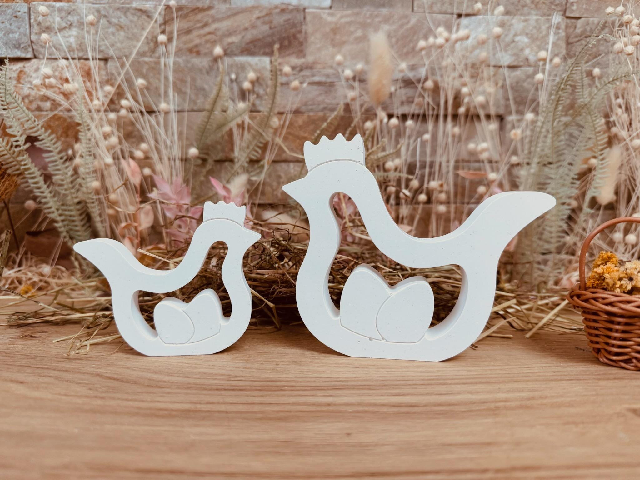 Silikon - Gießform - Huhn mit Eiern - Ostern -