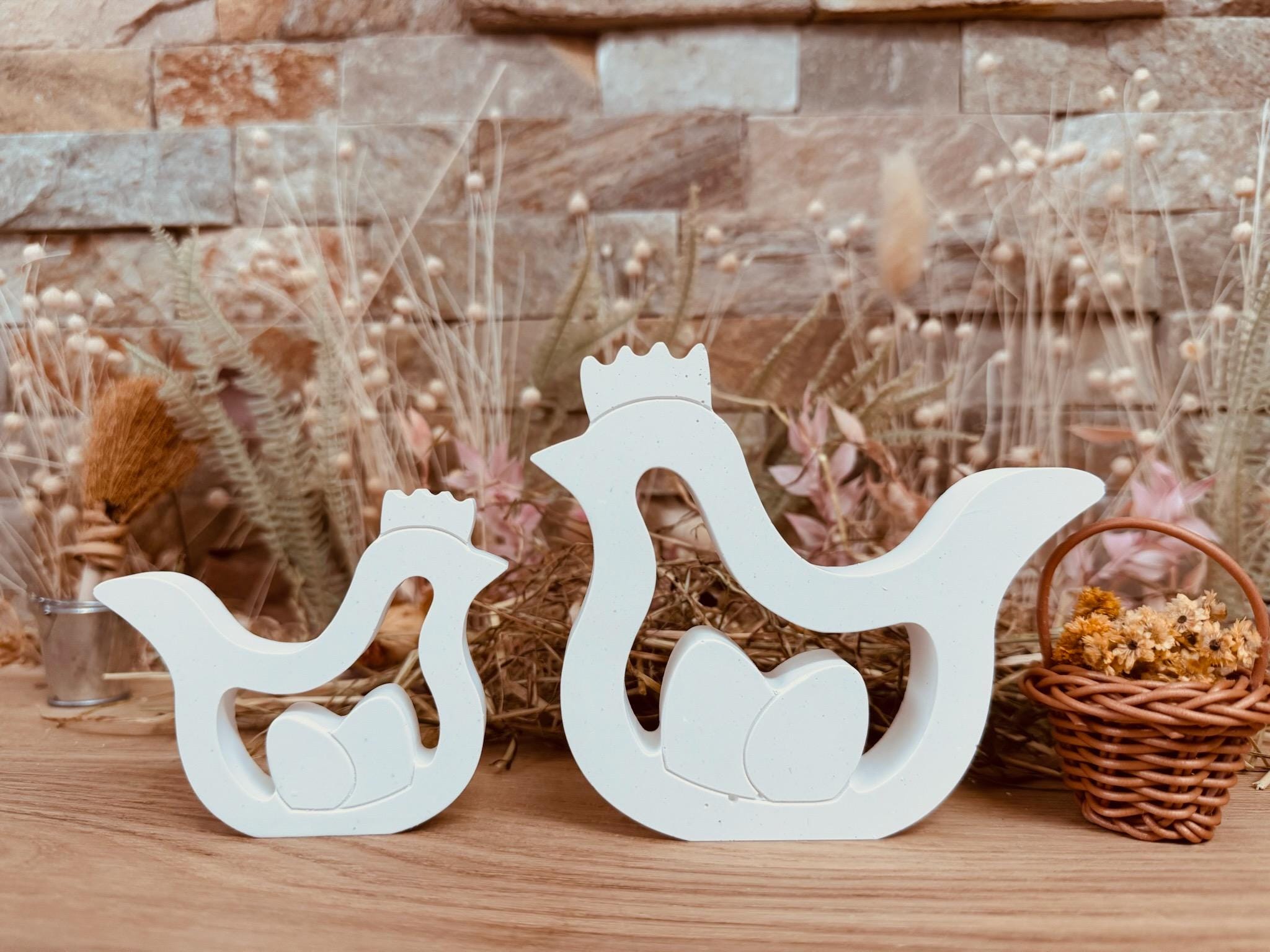 Silikon - Gießform - Huhn mit Eiern - Ostern -