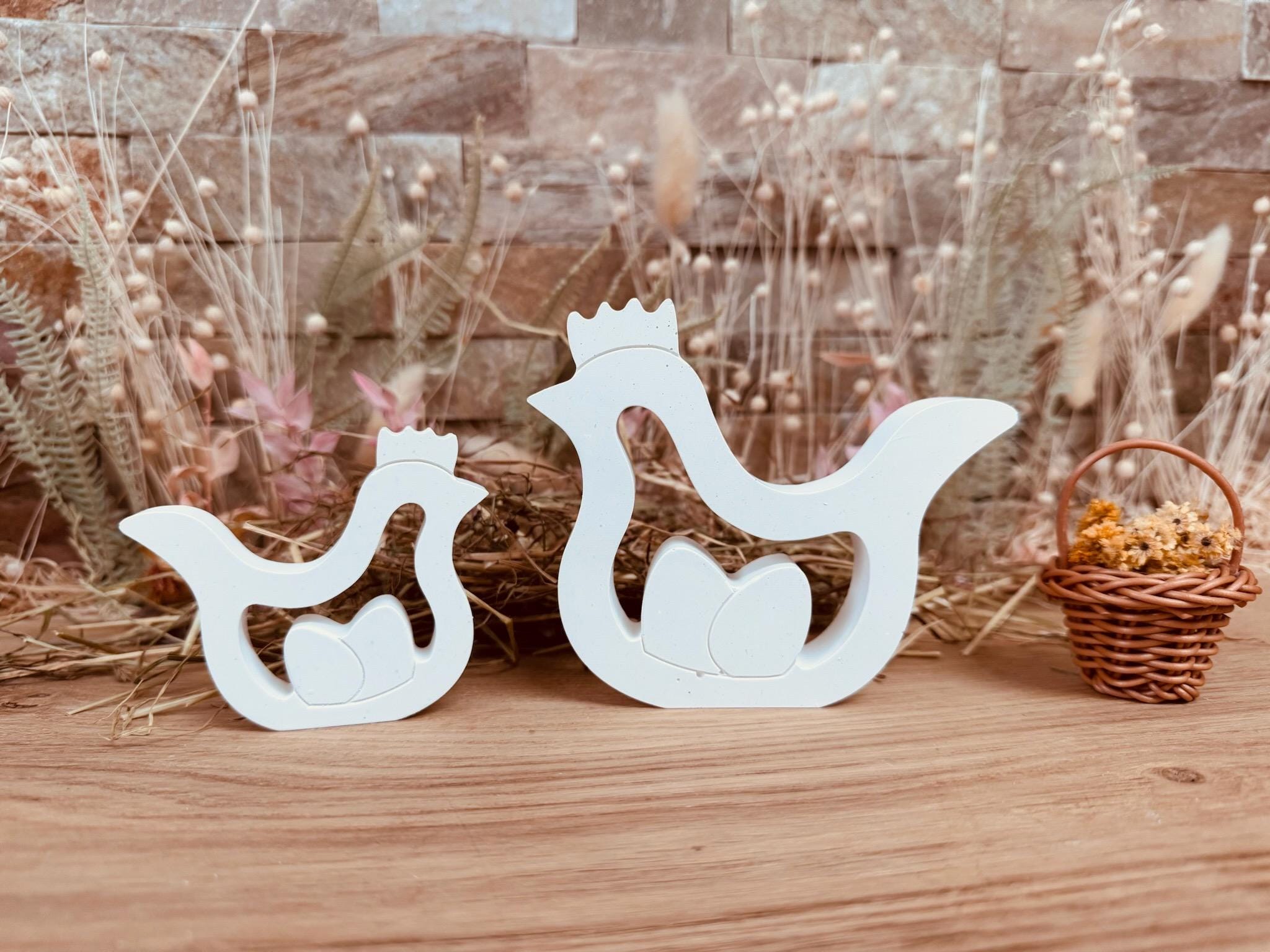 Silikon - Gießform - Huhn mit Eiern - Ostern -