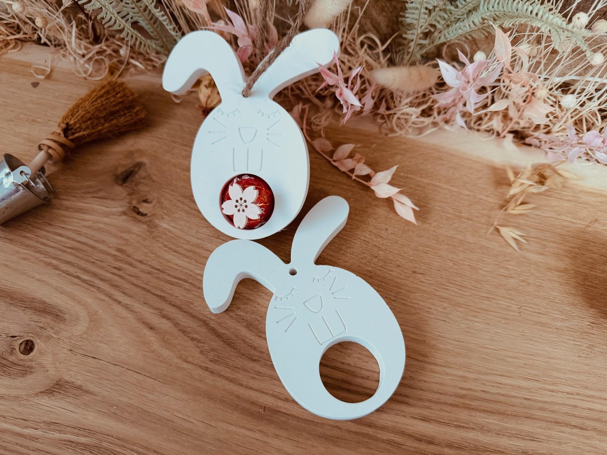 Silikon - Gießform - Hasenaufhänger für Schokoladenkugel - Ostern - Schokoladenkugelhalter -