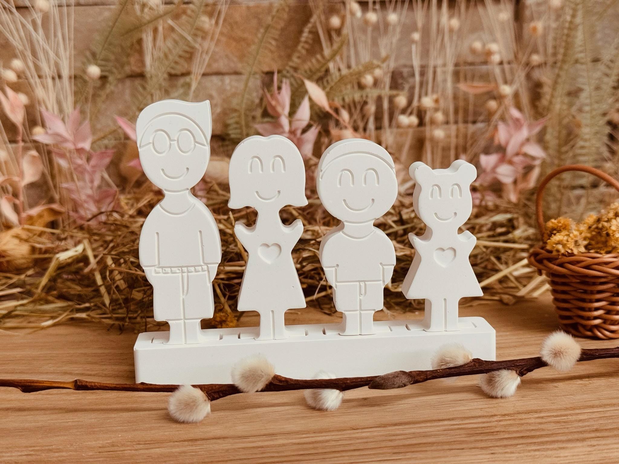 Silikon - Gießform - Klötzchenhäuser - Figuren - Klötzchen - Häuserkranz -