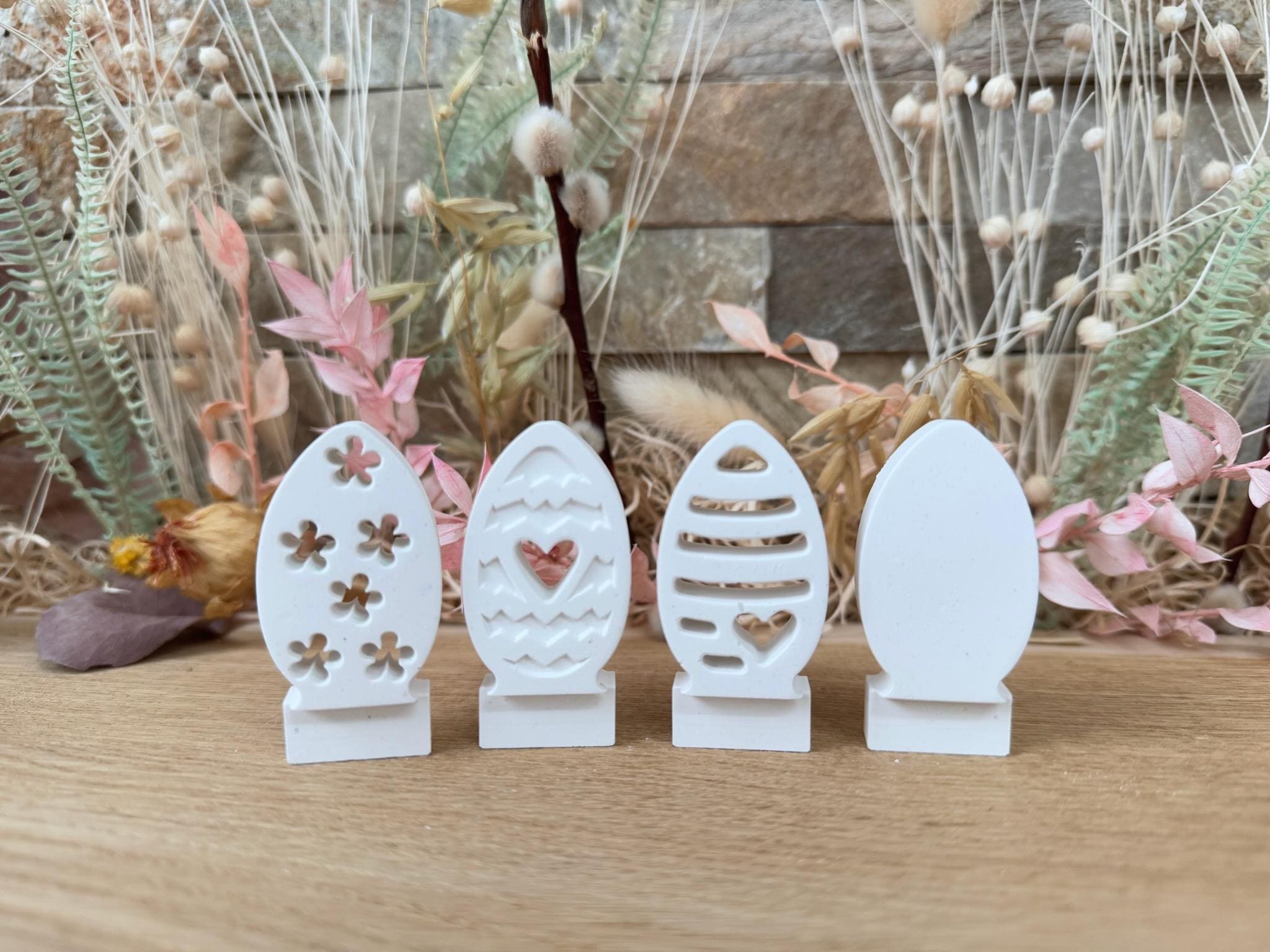 Silikon - Gießform - Klötzchenhäuser - Ostereier - Klötzchen - Häuserkranz - Osterei