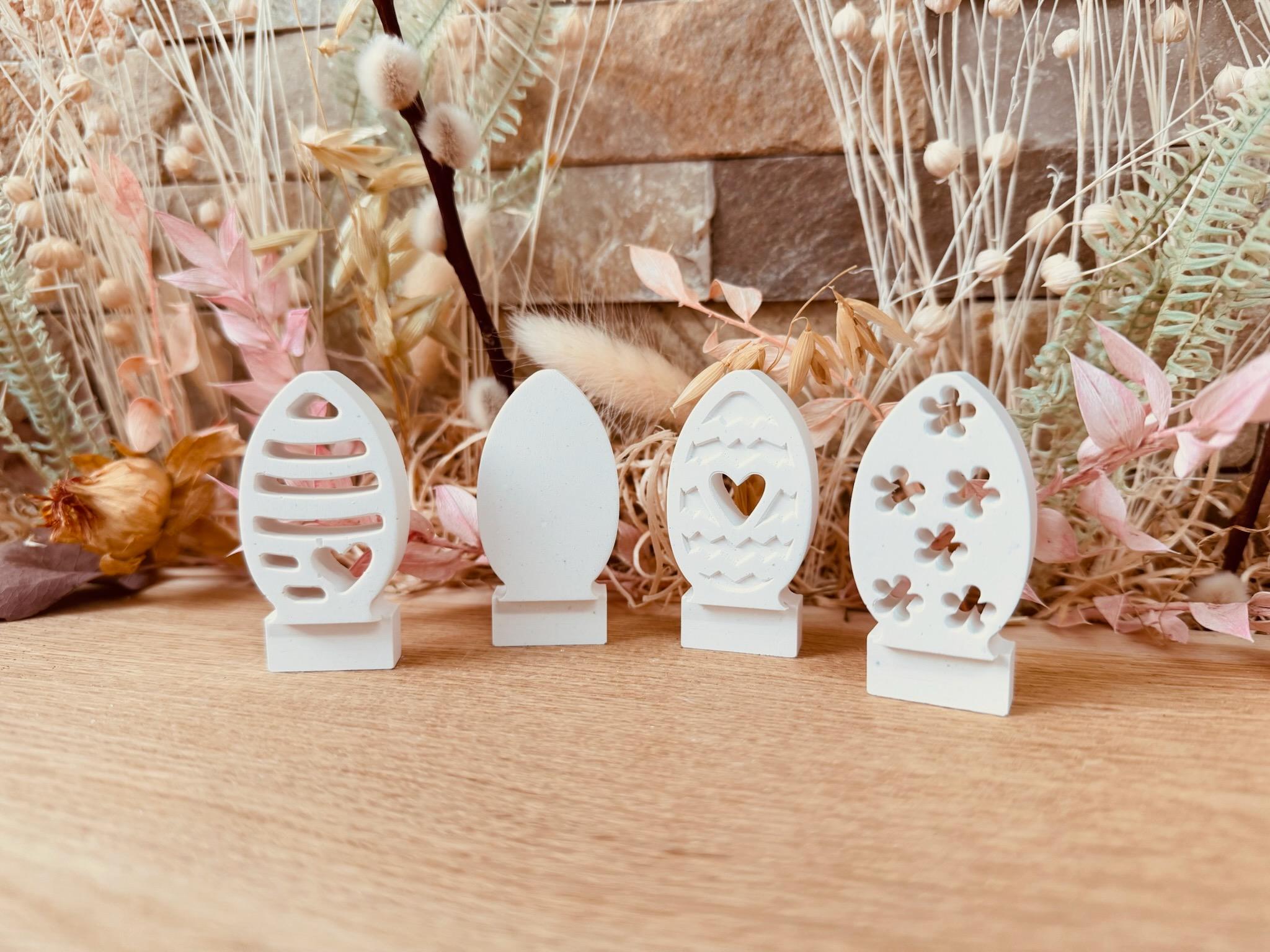 Silikon - Gießform - Klötzchenhäuser - Ostereier - Klötzchen - Häuserkranz - Osterei