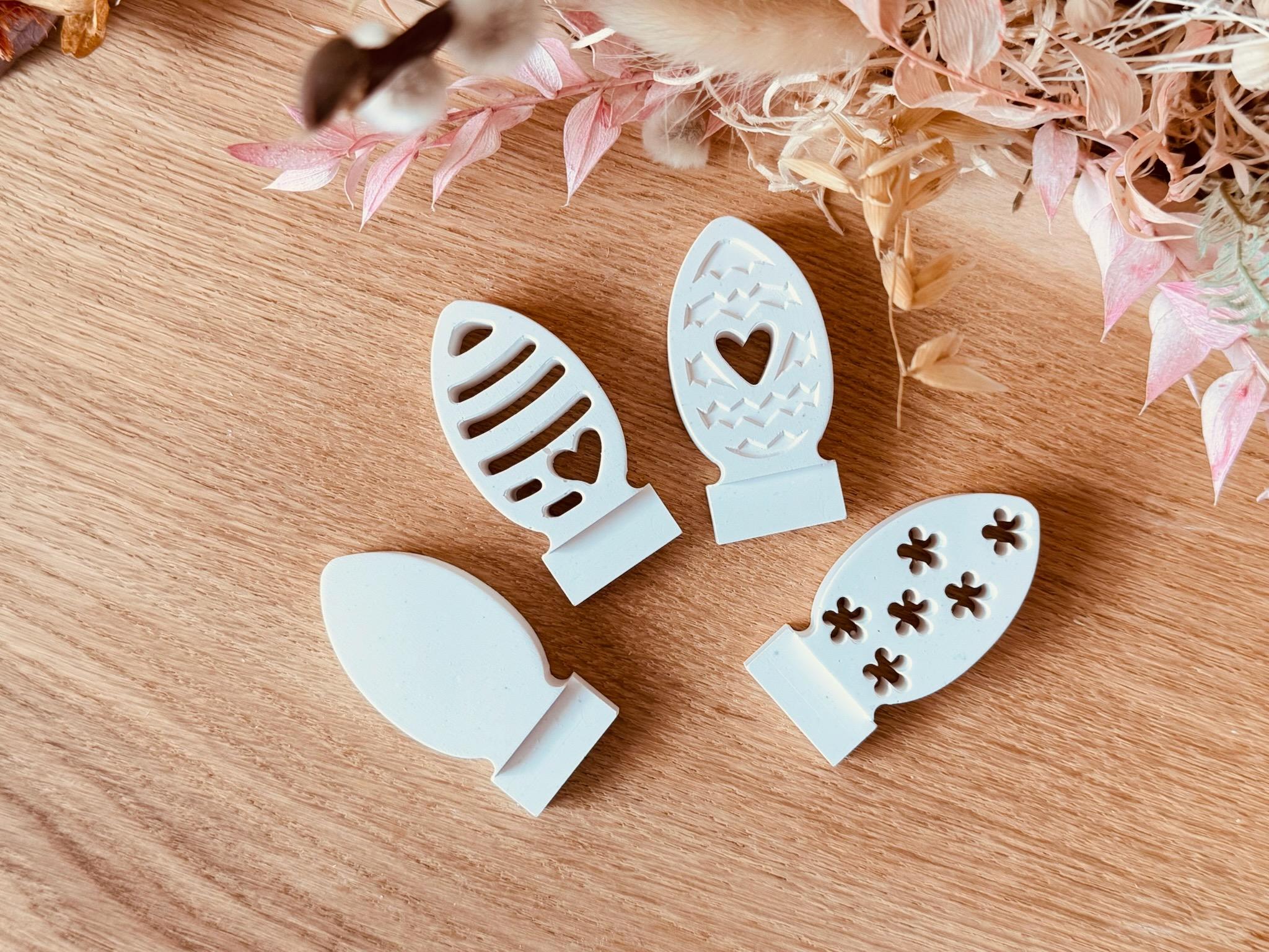 Silikon - Gießform - Klötzchenhäuser - Ostereier - Klötzchen - Häuserkranz - Osterei