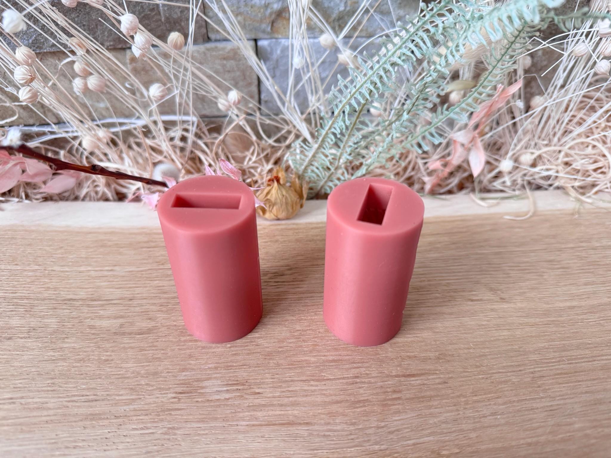 Silikon - Gießform - Mini Vase für unsere Häuserkranzplatten- gedrehte Muster - Stecksystem - Klötzchen - Häuserkranz -