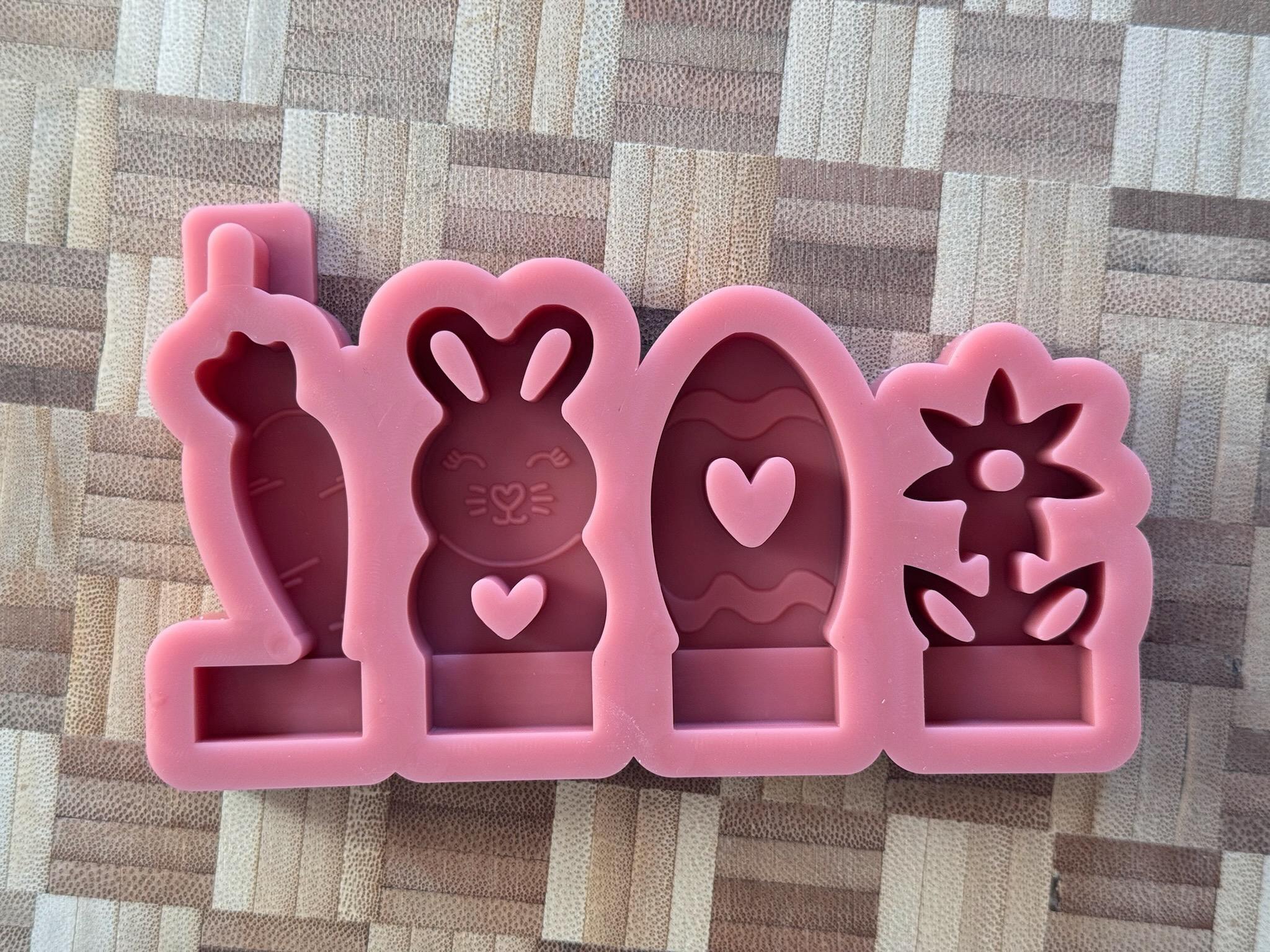Silikon - Gießform - Klötzchenhäuser - Osterset - Klötzchen - Häuserkranz -