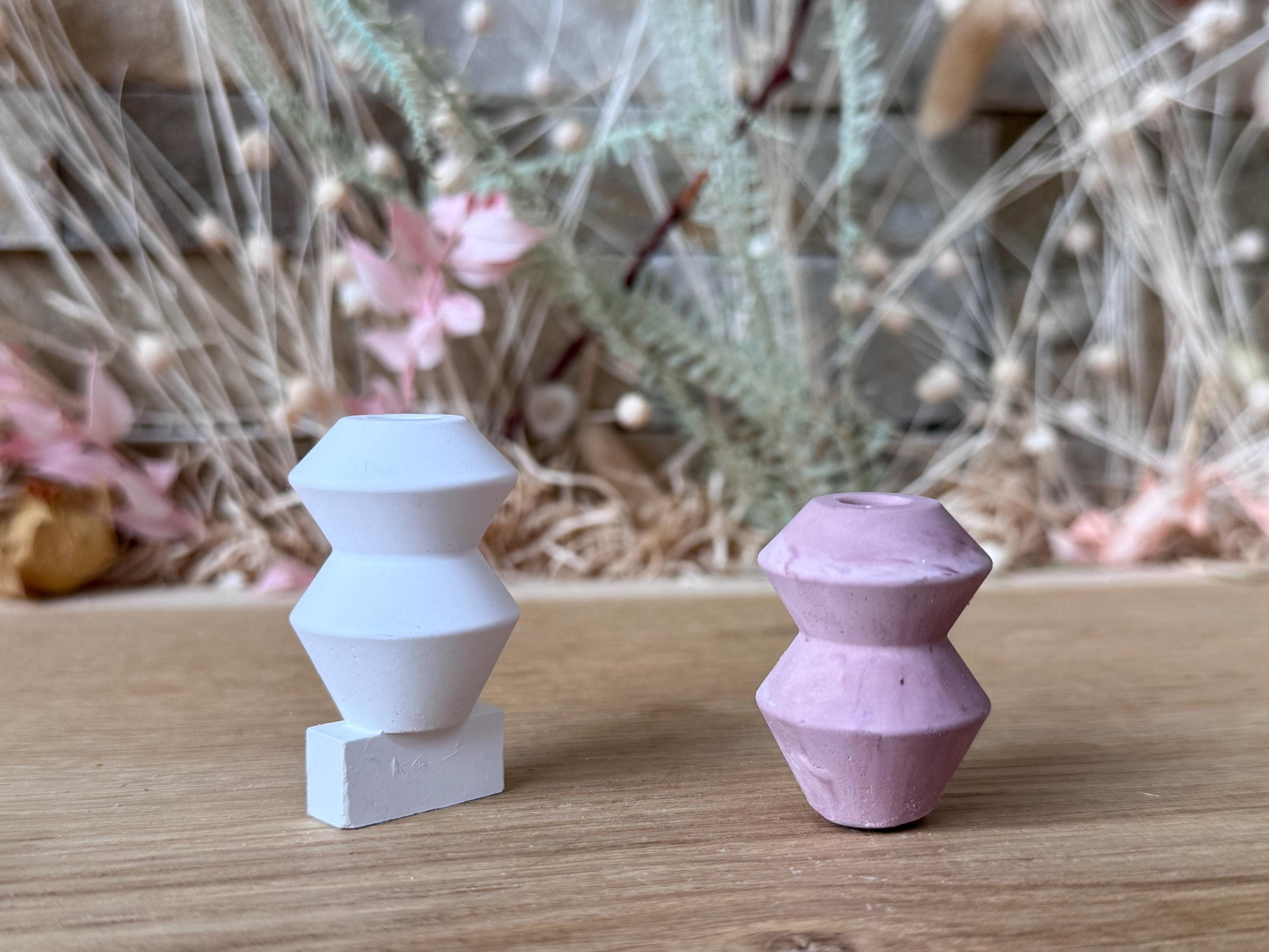 Silikon - Gießform - Mini Vase für unsere Häuserkranzplatten- Japanvase - Stecksystem - Klötzchen - Häuserkranz -