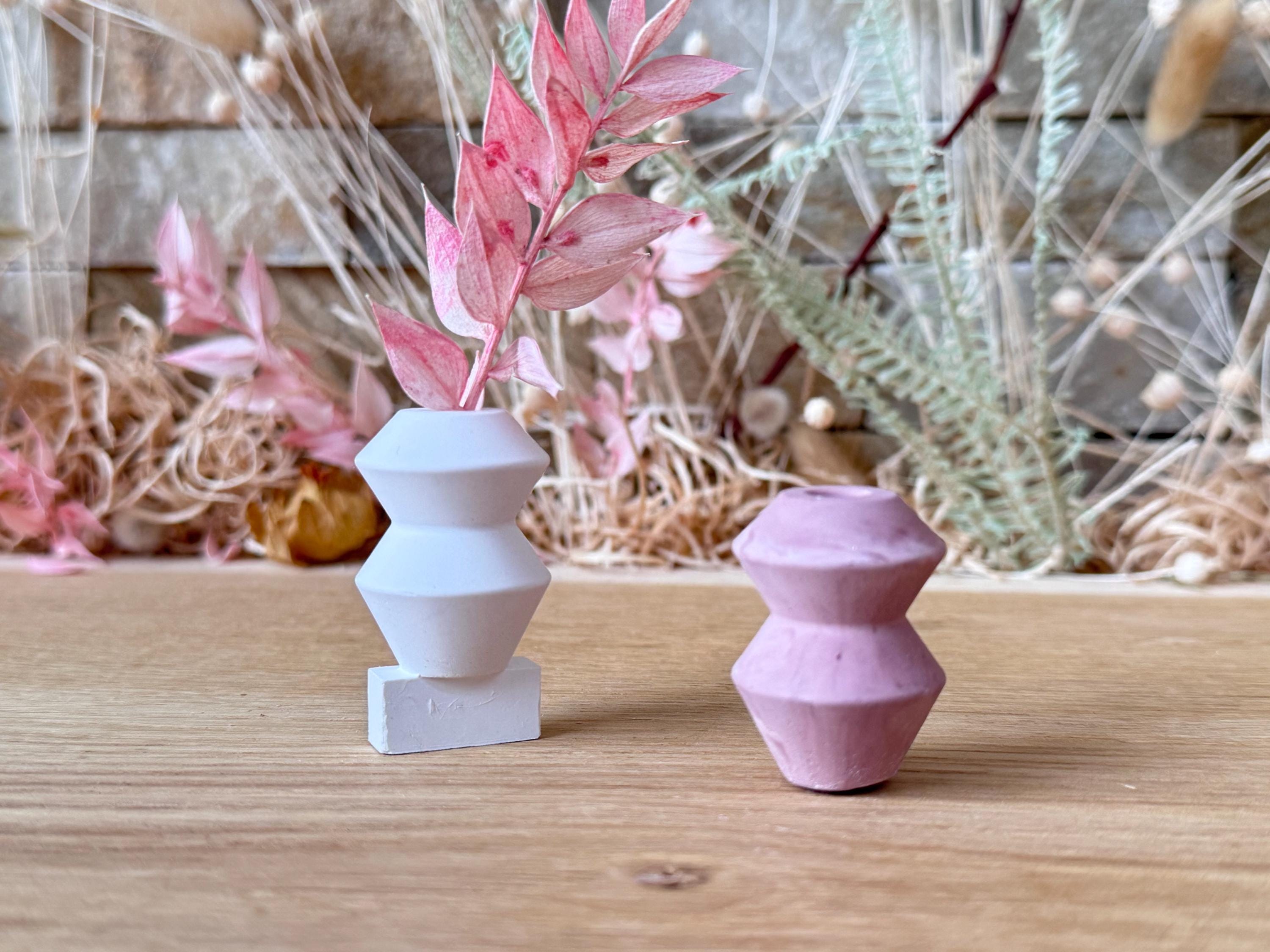 Silikon - Gießform - Mini Vase für unsere Häuserkranzplatten- Japanvase - Stecksystem - Klötzchen - Häuserkranz -