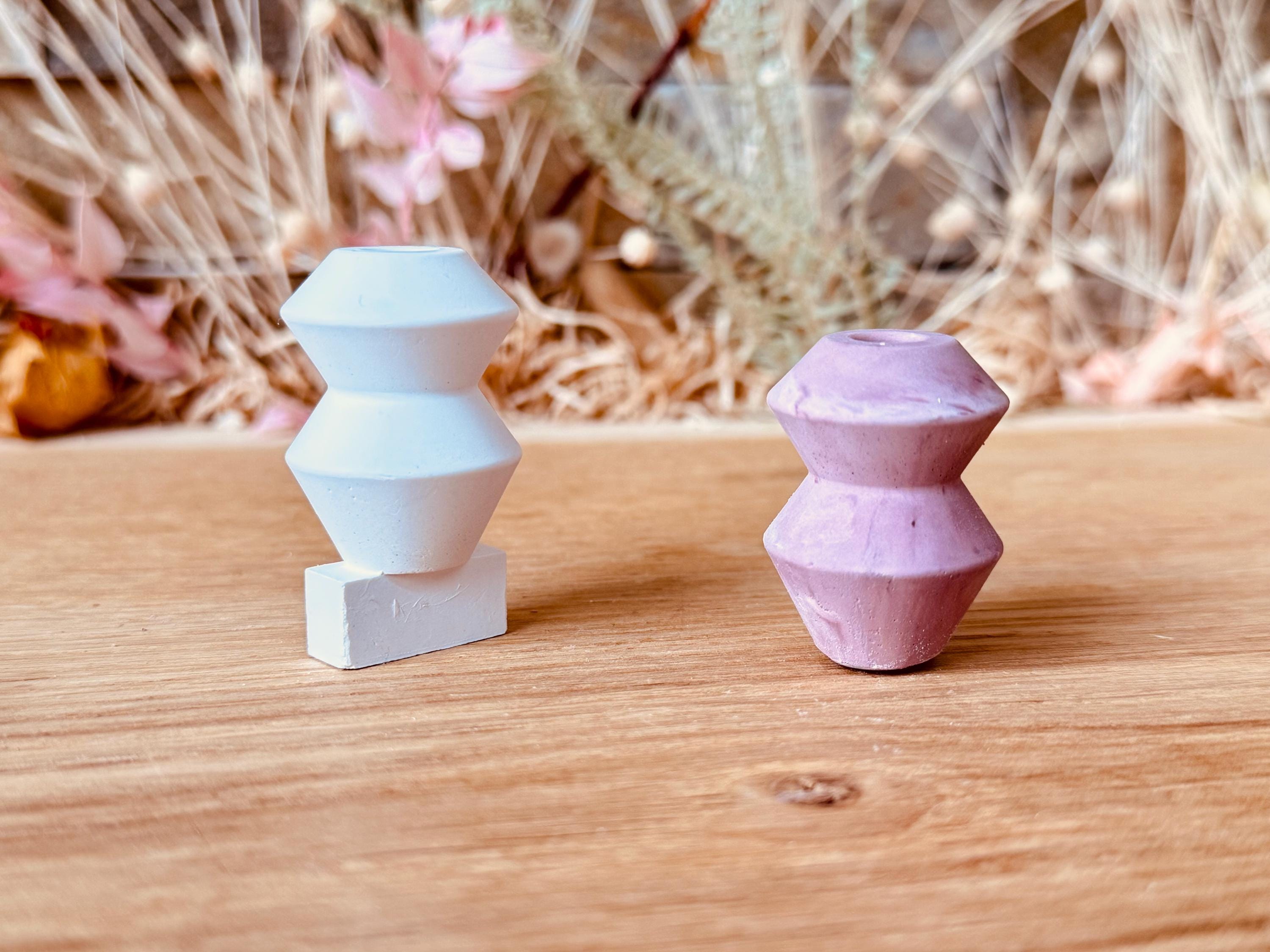 Silikon - Gießform - Mini Vase für unsere Häuserkranzplatten- Japanvase - Stecksystem - Klötzchen - Häuserkranz -