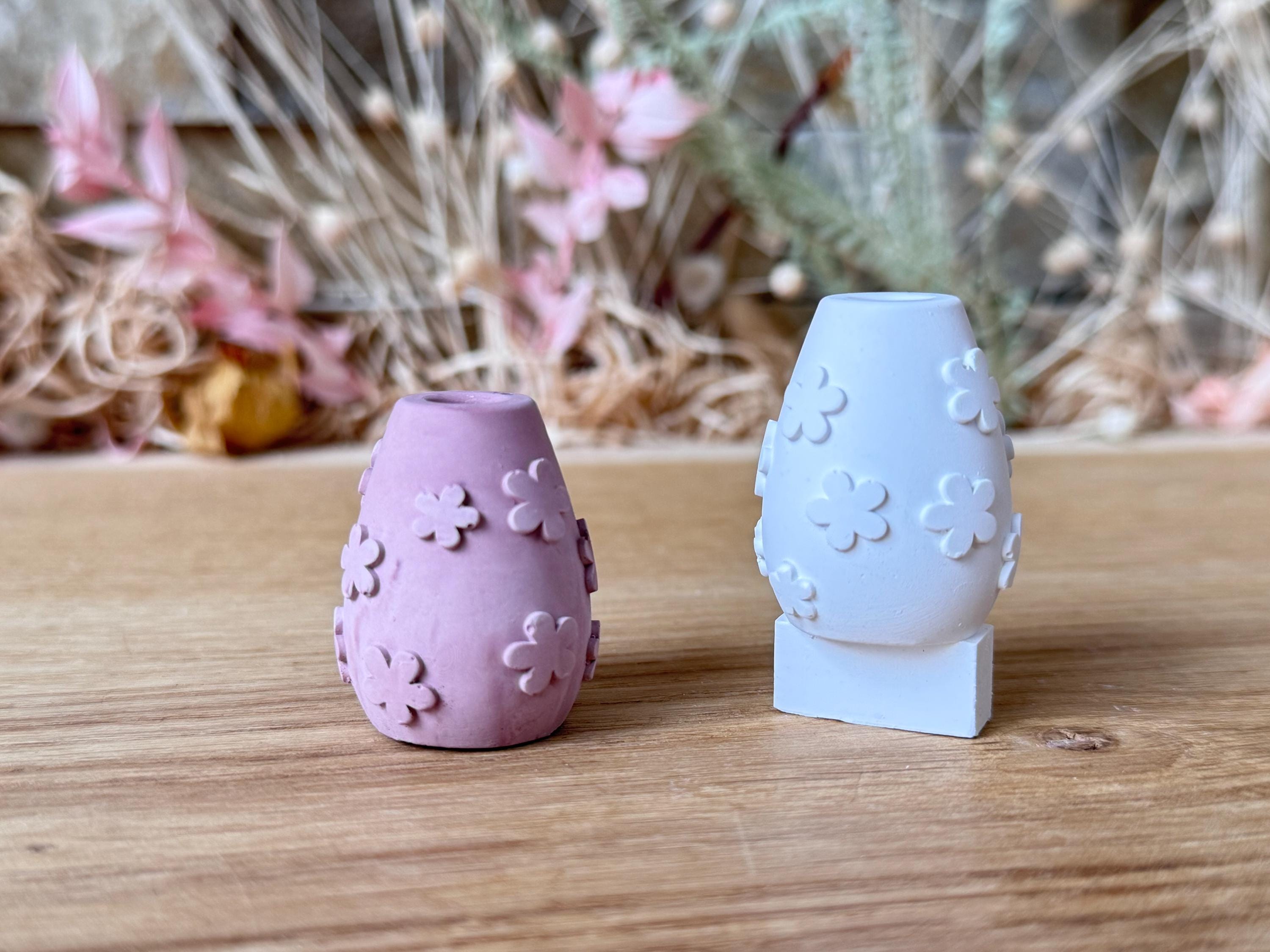 Silikon - Gießform - Mini Vase für unsere Häuserkranzplatten- Blumen - Stecksystem - Klötzchen - Häuserkranz -