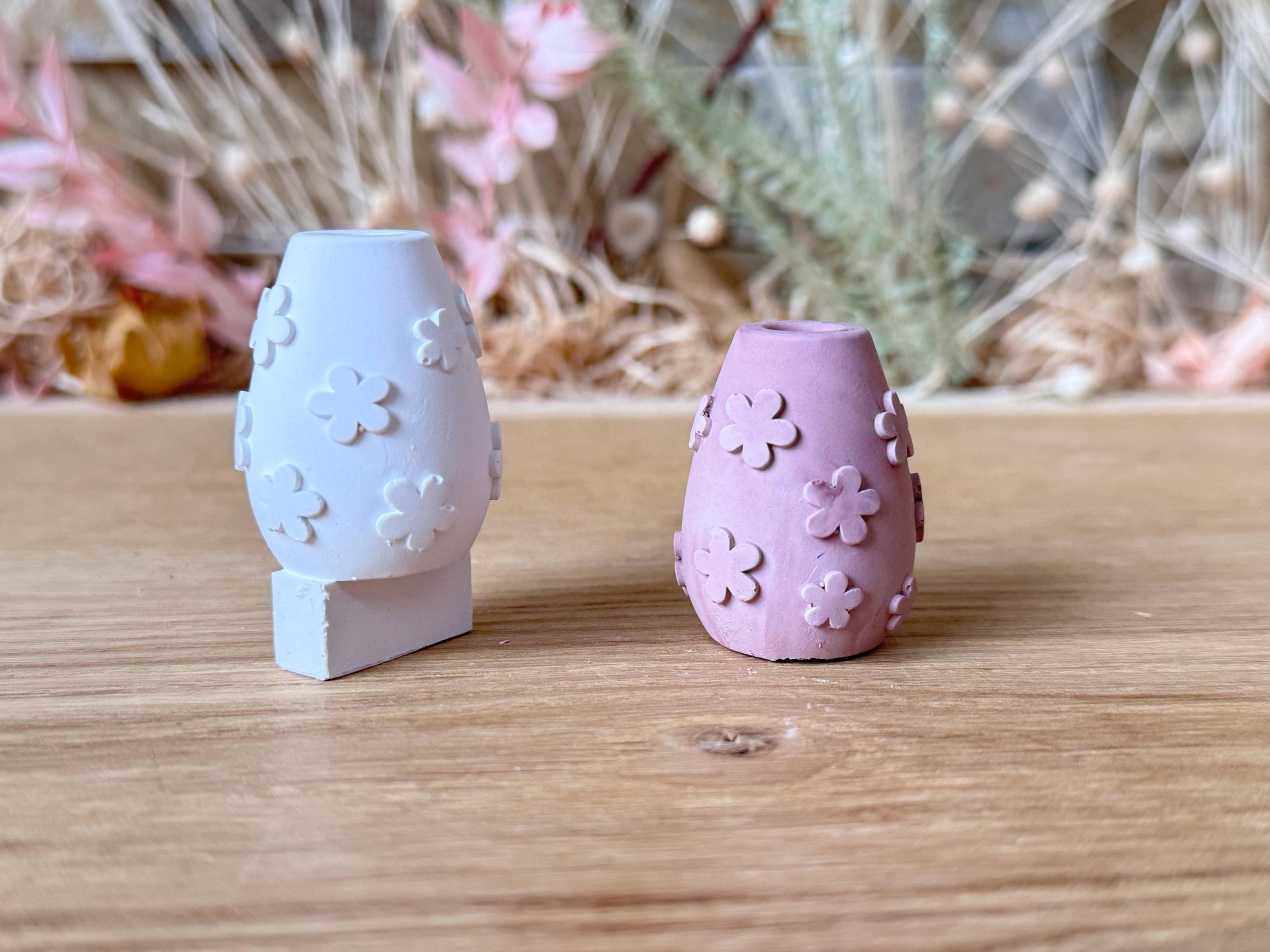 Silikon - Gießform - Mini Vase für unsere Häuserkranzplatten- Blumen - Stecksystem - Klötzchen - Häuserkranz -