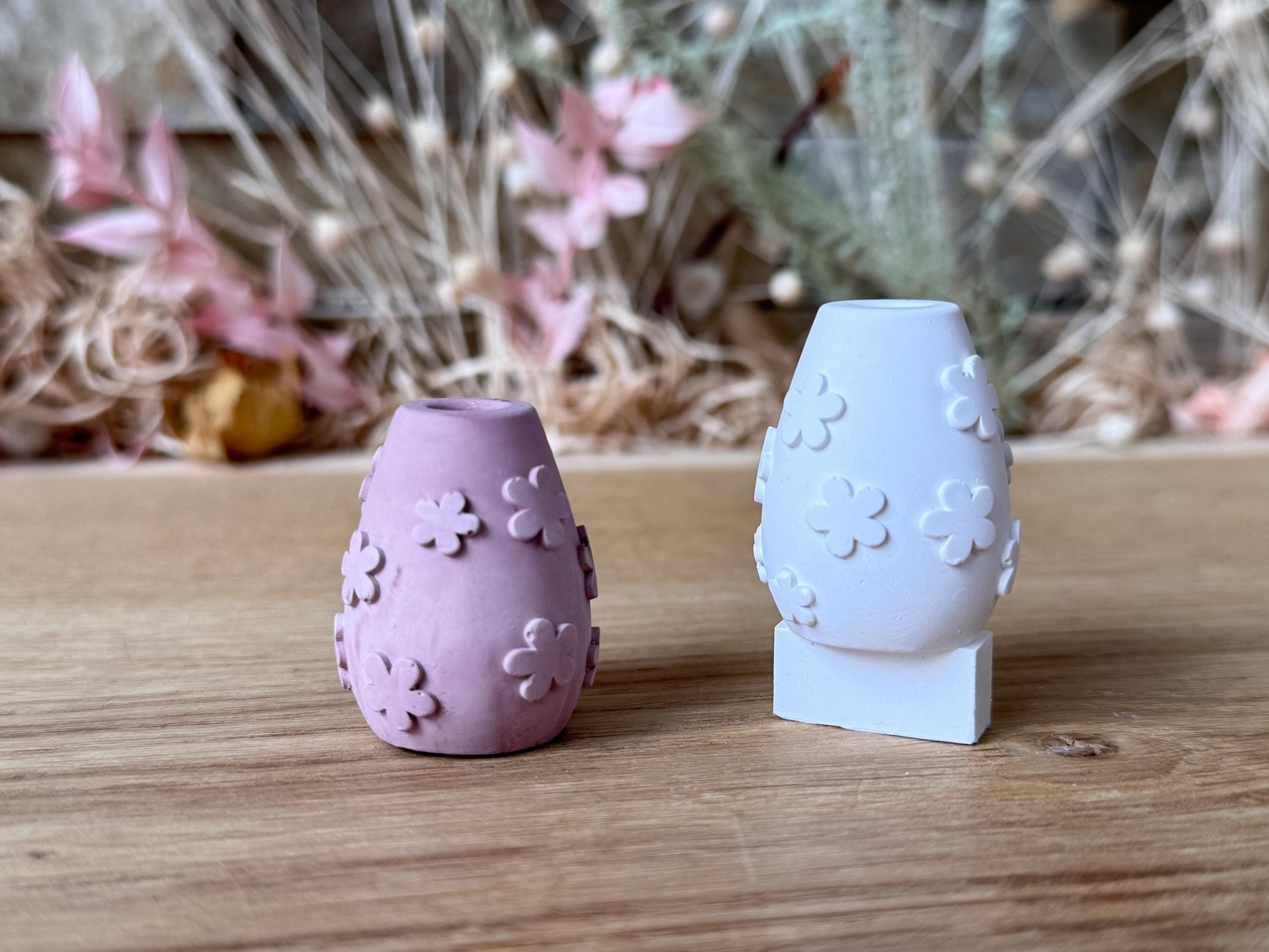 Silikon - Gießform - Mini Vase für unsere Häuserkranzplatten- Blumen - Stecksystem - Klötzchen - Häuserkranz -