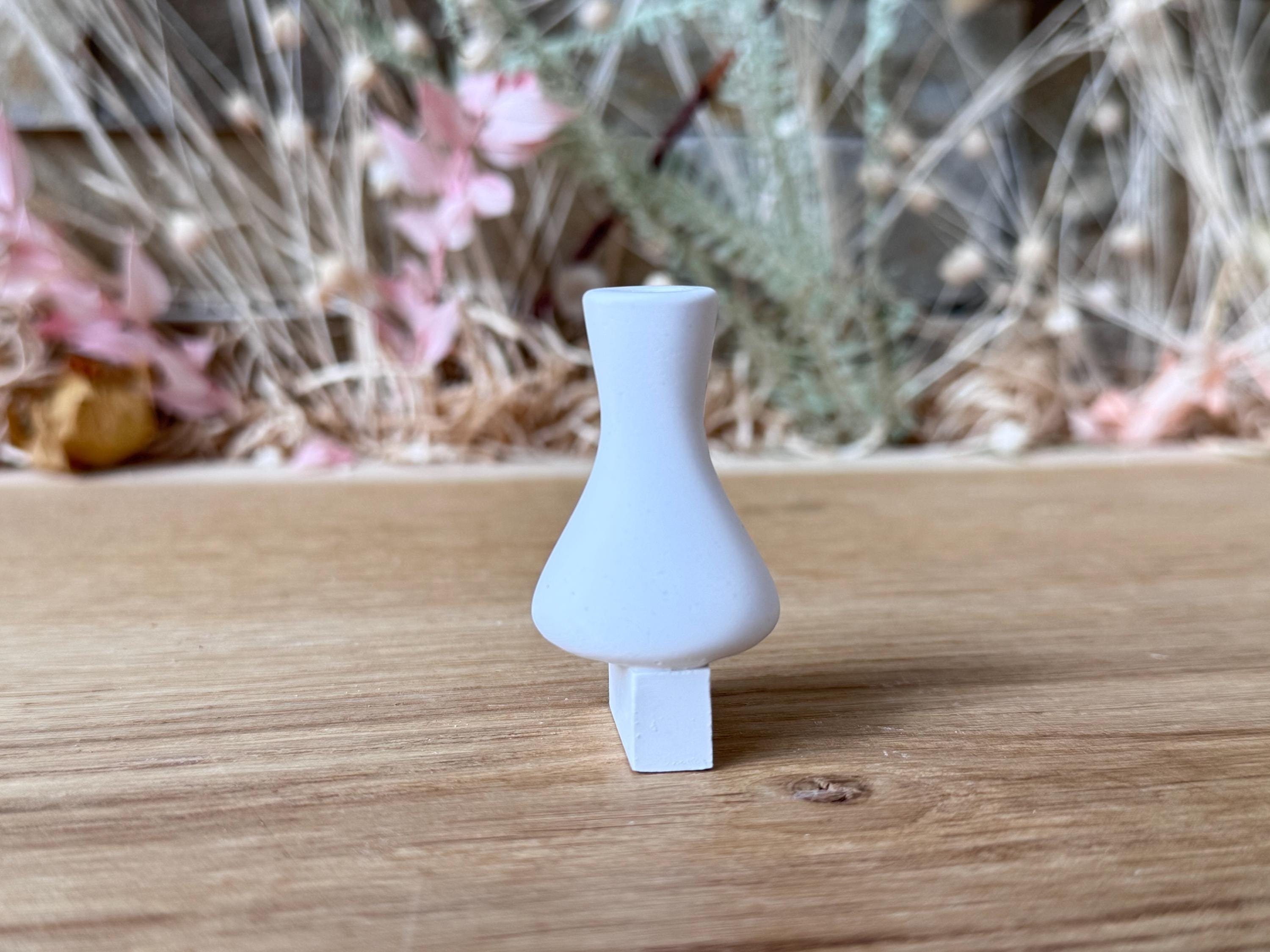 Silikon - Gießform - Mini Vase für unsere Häuserkranzplatten- schmale Vase - Stecksystem - Klötzchen - Häuserkranz -
