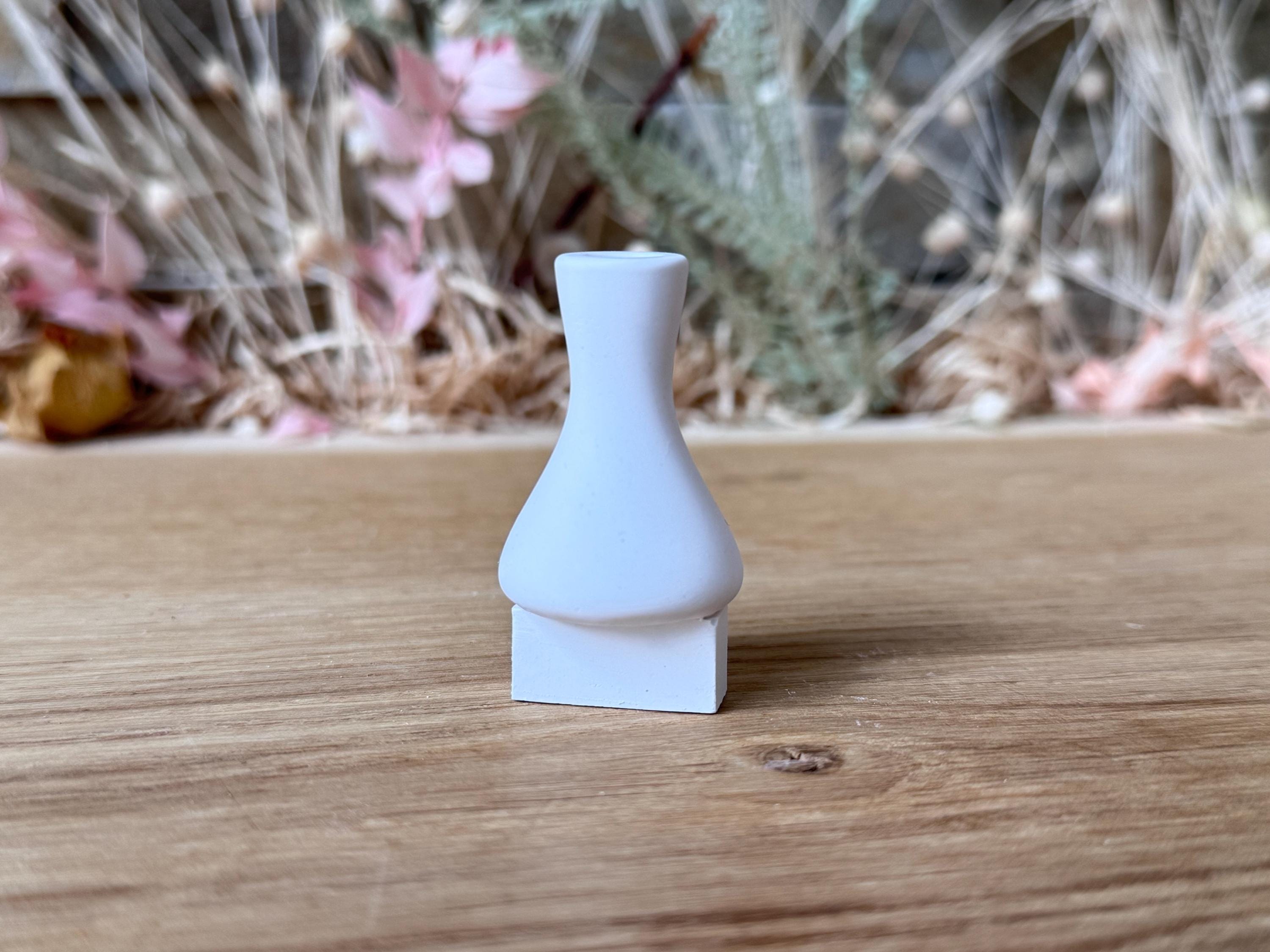 Silikon - Gießform - Mini Vase für unsere Häuserkranzplatten- schmale Vase - Stecksystem - Klötzchen - Häuserkranz -