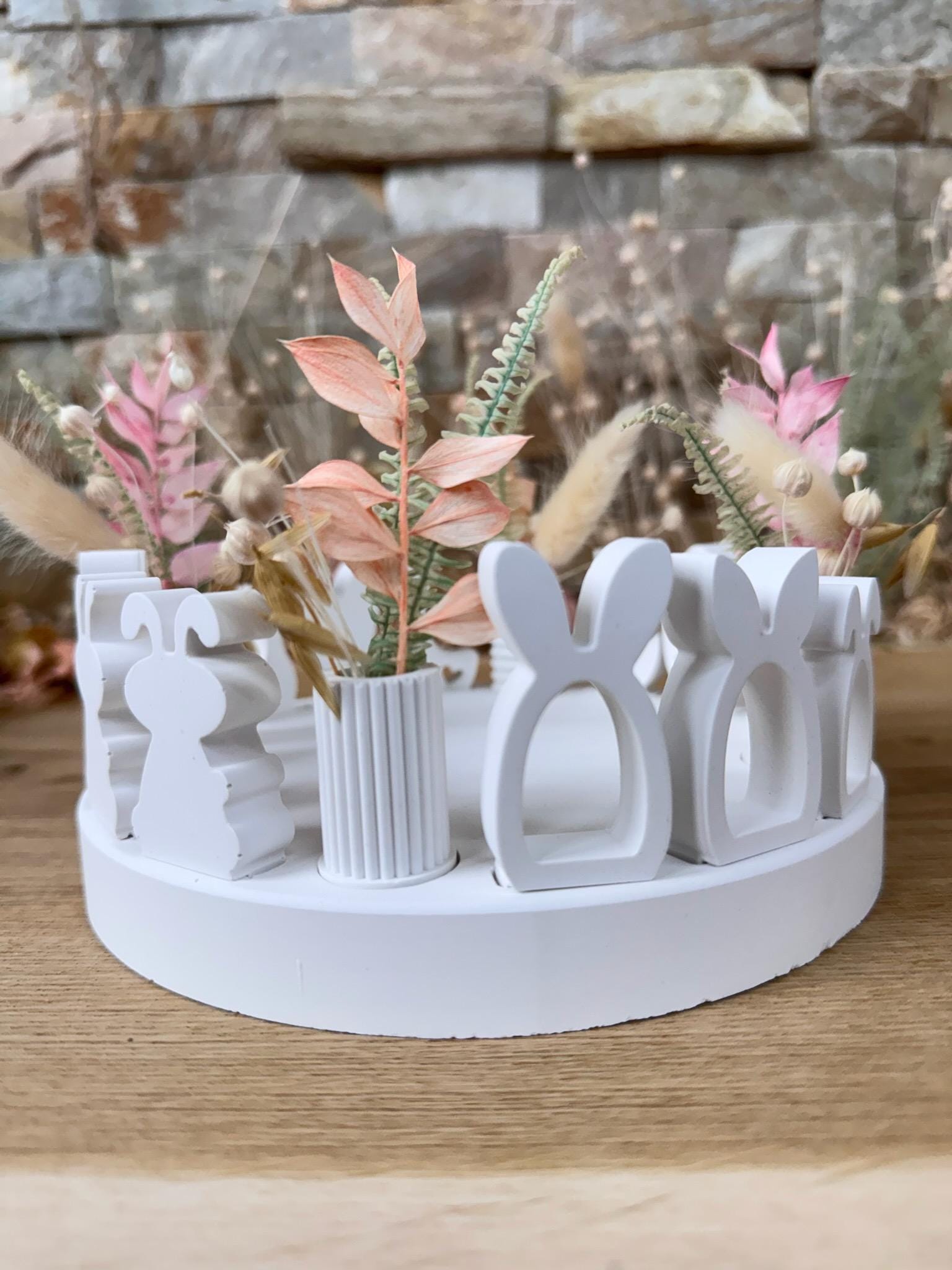 Silikon - Gießform -Mini Vasen für unsere Adventskranzplatte -Baumstabkerzenhalter - Klötzchen - Häuserkranz -
