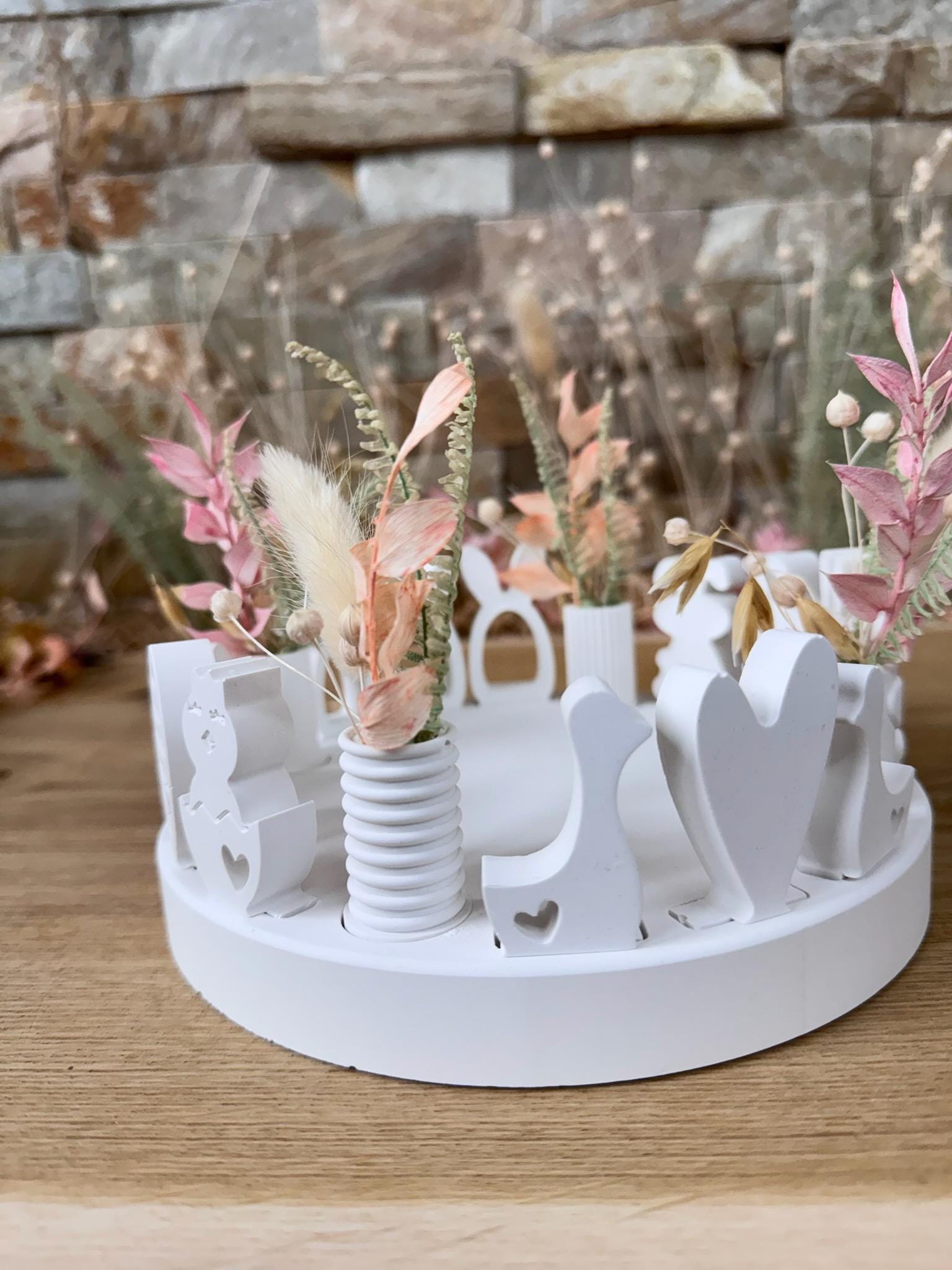 Silikon - Gießform -Mini Vasen für unsere Adventskranzplatte -Baumstabkerzenhalter - Klötzchen - Häuserkranz -
