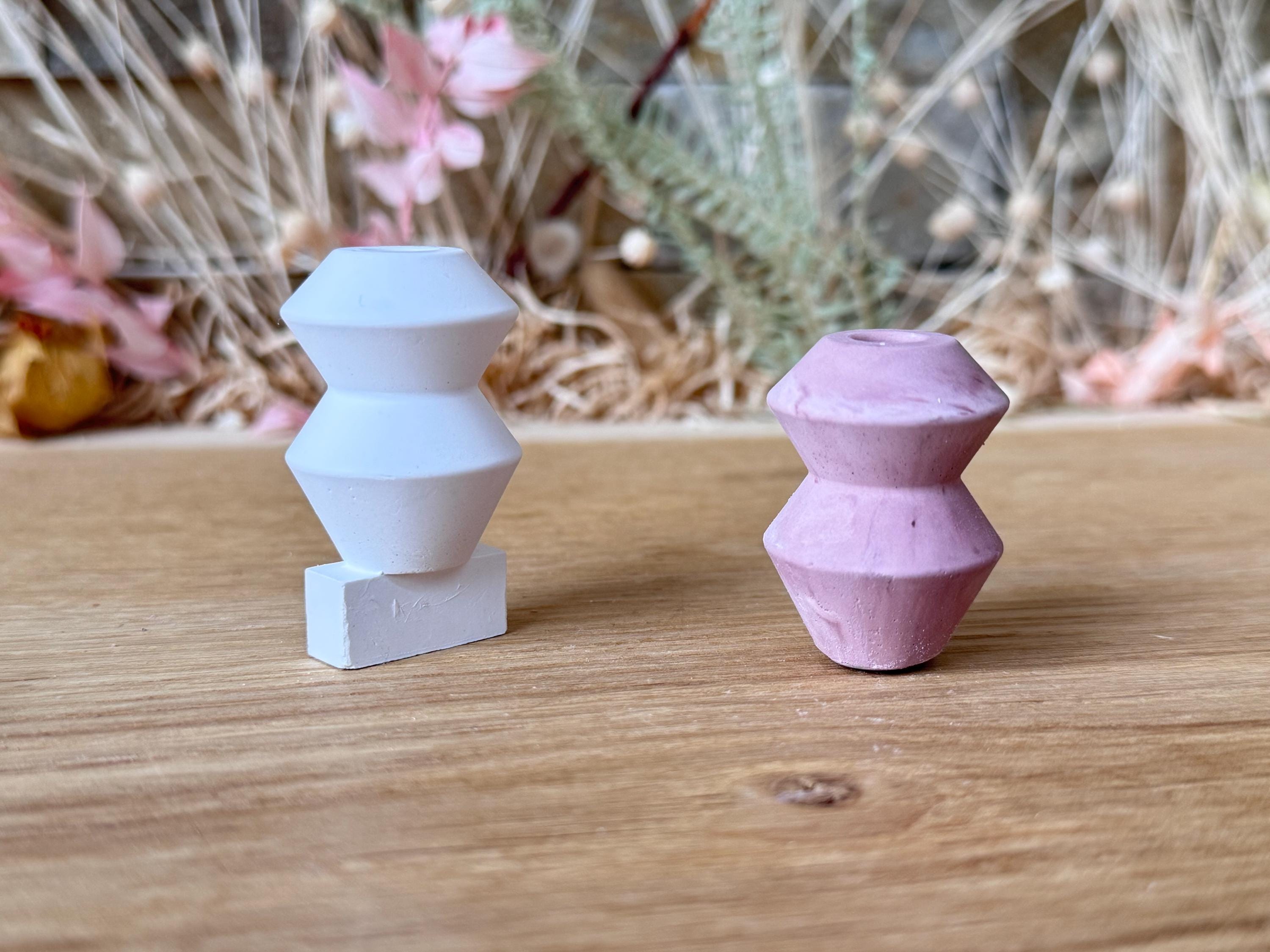 Silikon - Gießform - Mini Vase für unsere Häuserkranzplatten- Japanvase - Stecksystem - Klötzchen - Häuserkranz -
