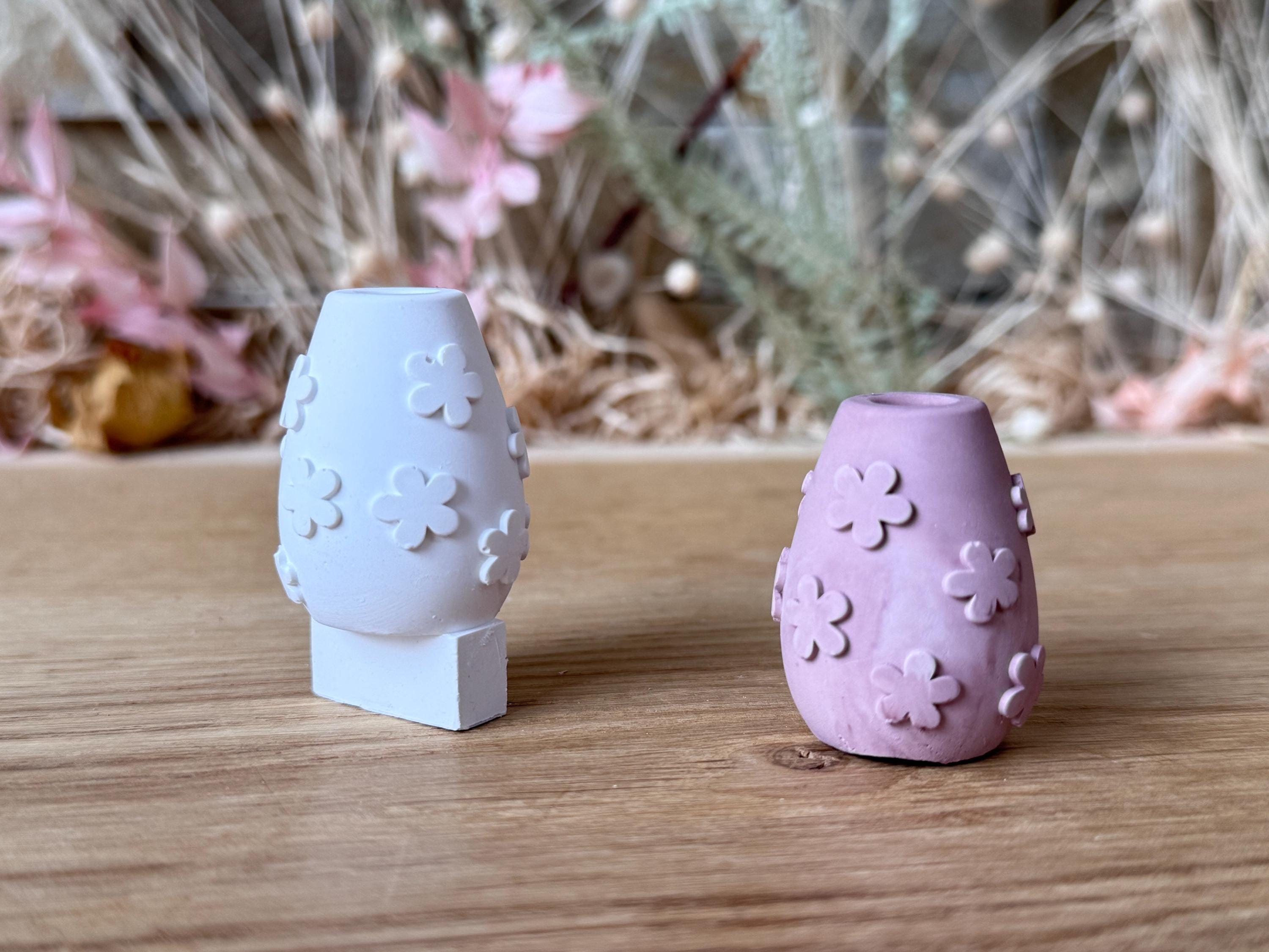 Silikon - Gießform - Mini Vase für unsere Häuserkranzplatten- Blumen - Stecksystem - Klötzchen - Häuserkranz -