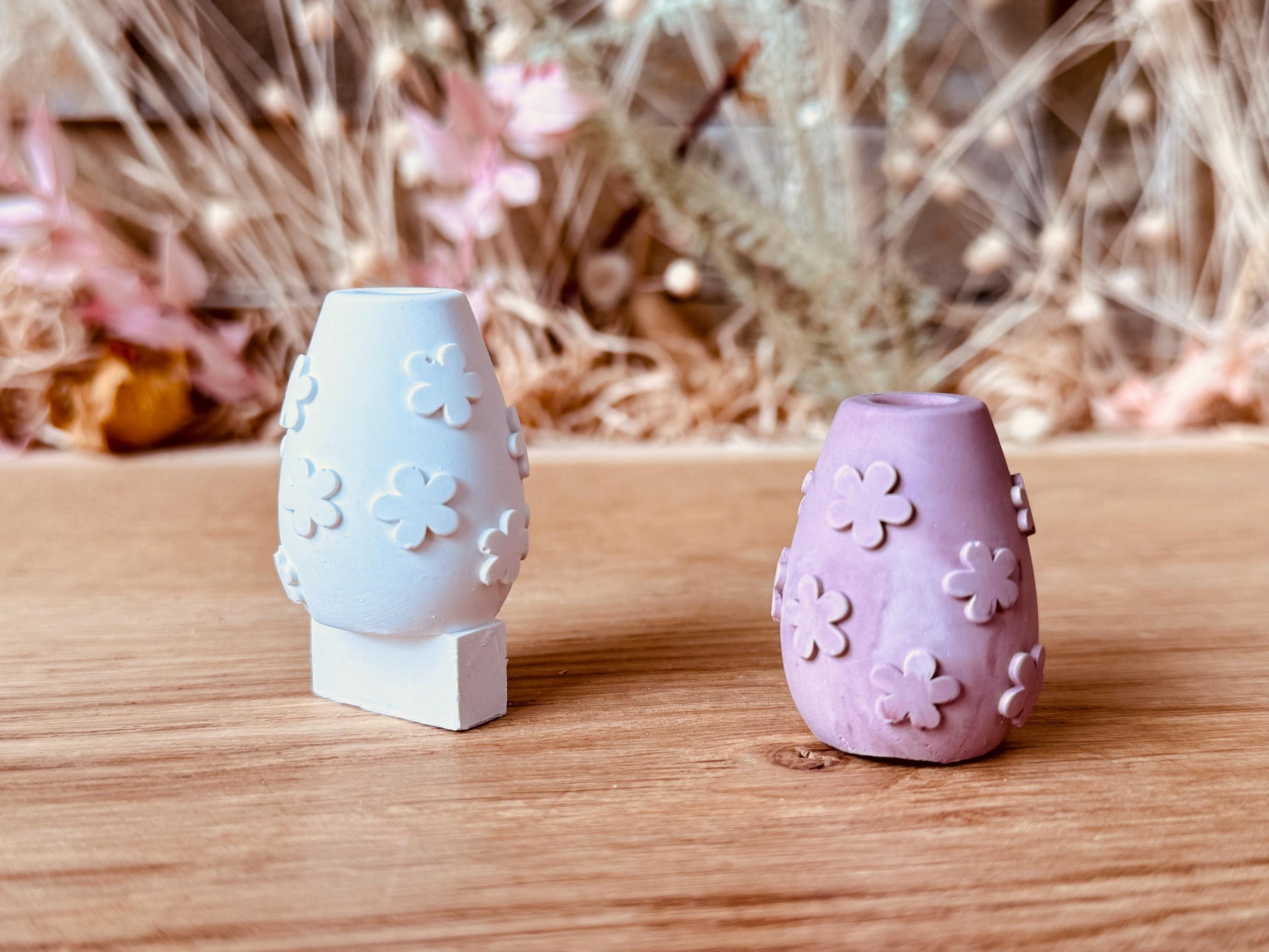 Silikon - Gießform - Mini Vase für unsere Häuserkranzplatten- Blumen - Stecksystem - Klötzchen - Häuserkranz -