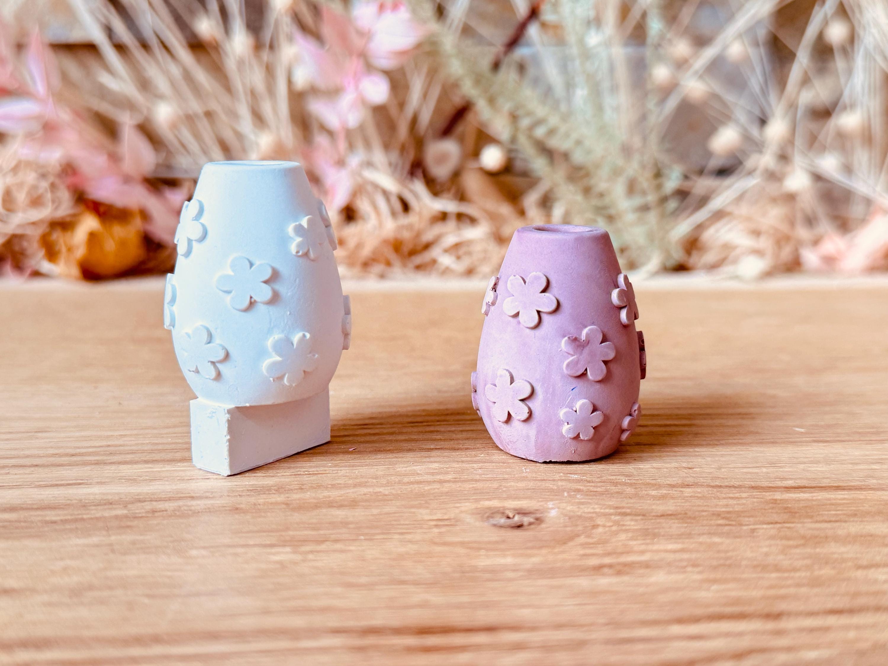 Silikon - Gießform - Mini Vase für unsere Häuserkranzplatten- Blumen - Stecksystem - Klötzchen - Häuserkranz -