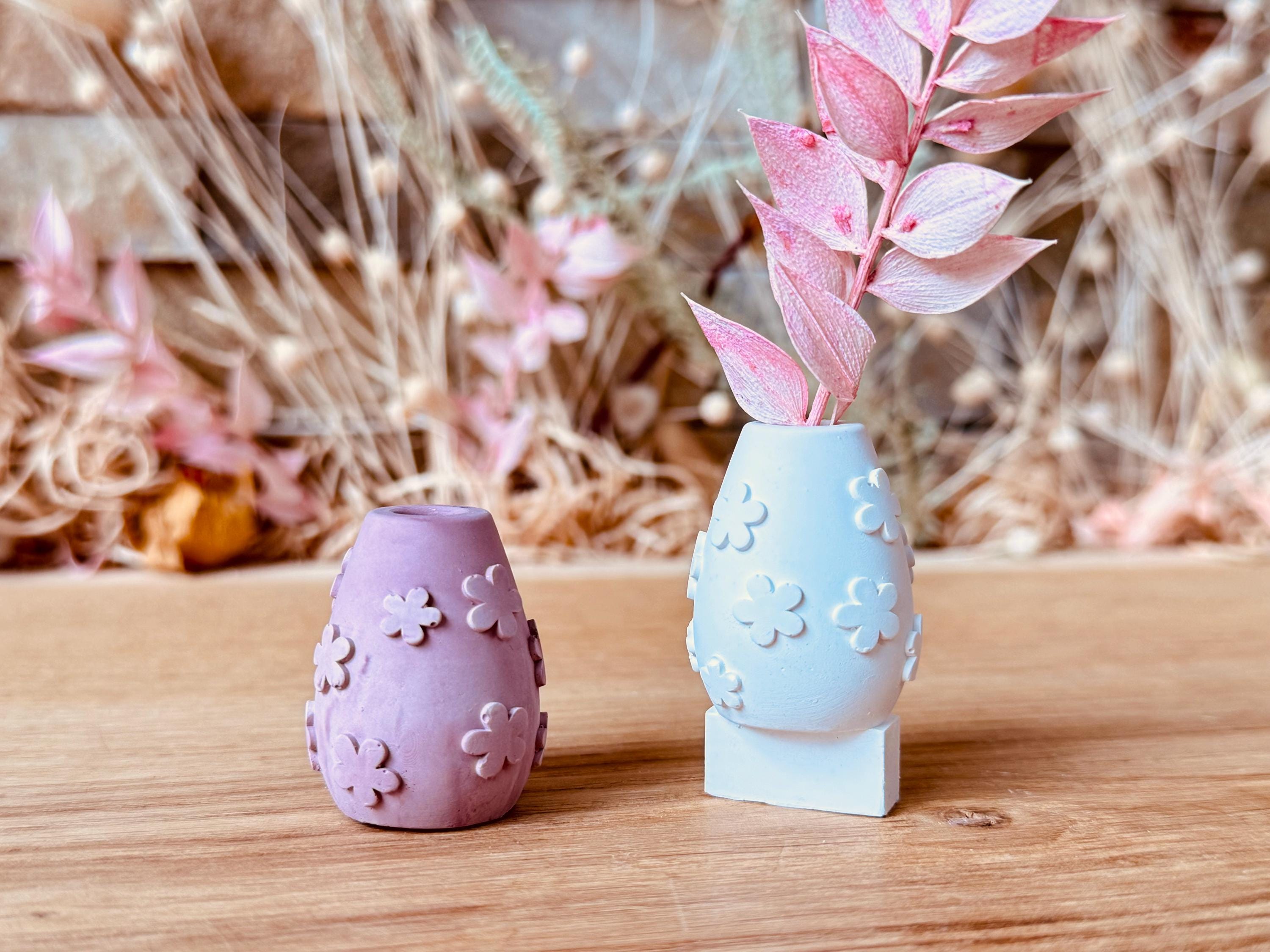 Silikon - Gießform - Mini Vase für unsere Häuserkranzplatten- Blumen - Stecksystem - Klötzchen - Häuserkranz -