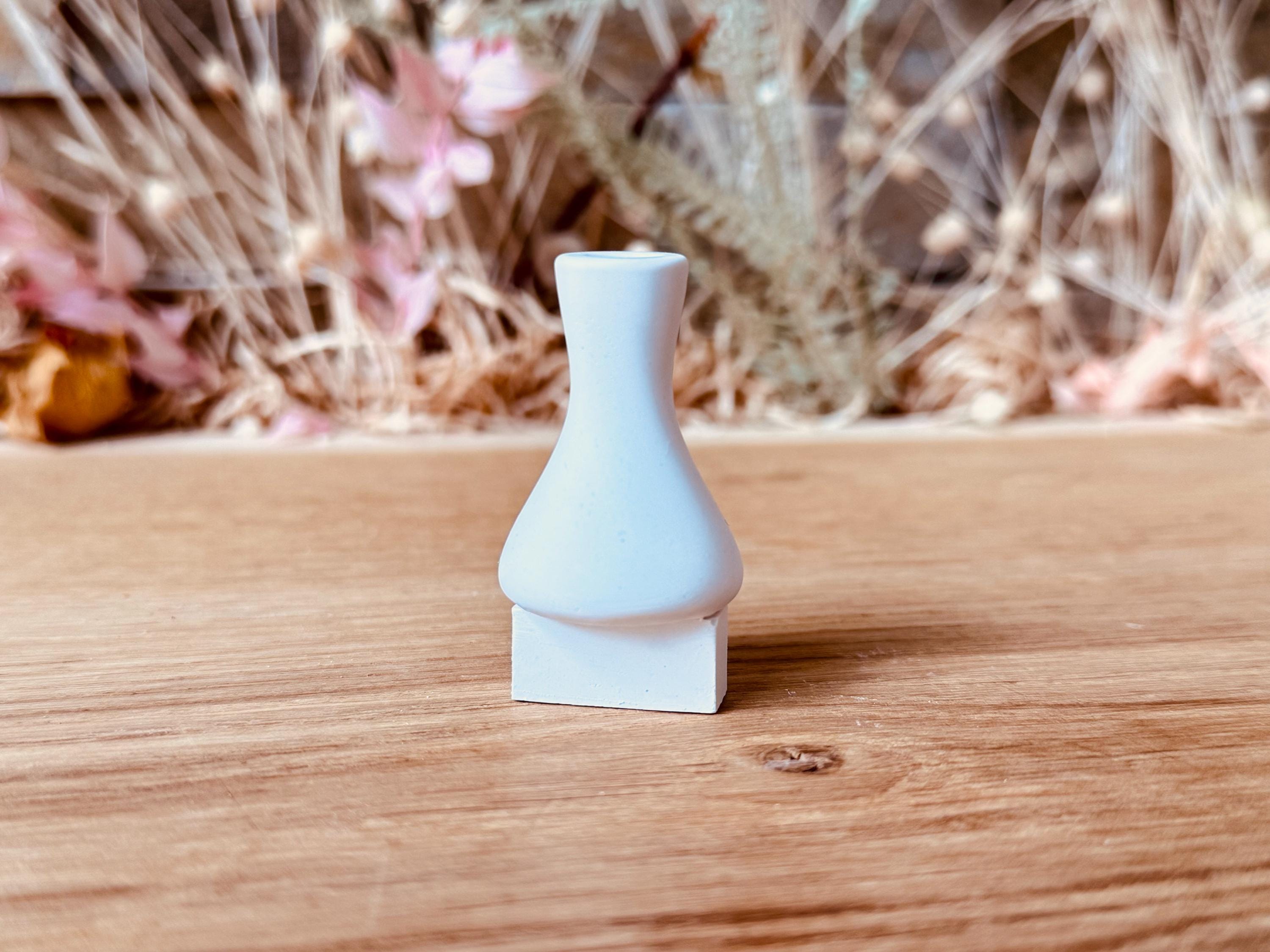 Silikon - Gießform - Mini Vase für unsere Häuserkranzplatten- schmale Vase - Stecksystem - Klötzchen - Häuserkranz -