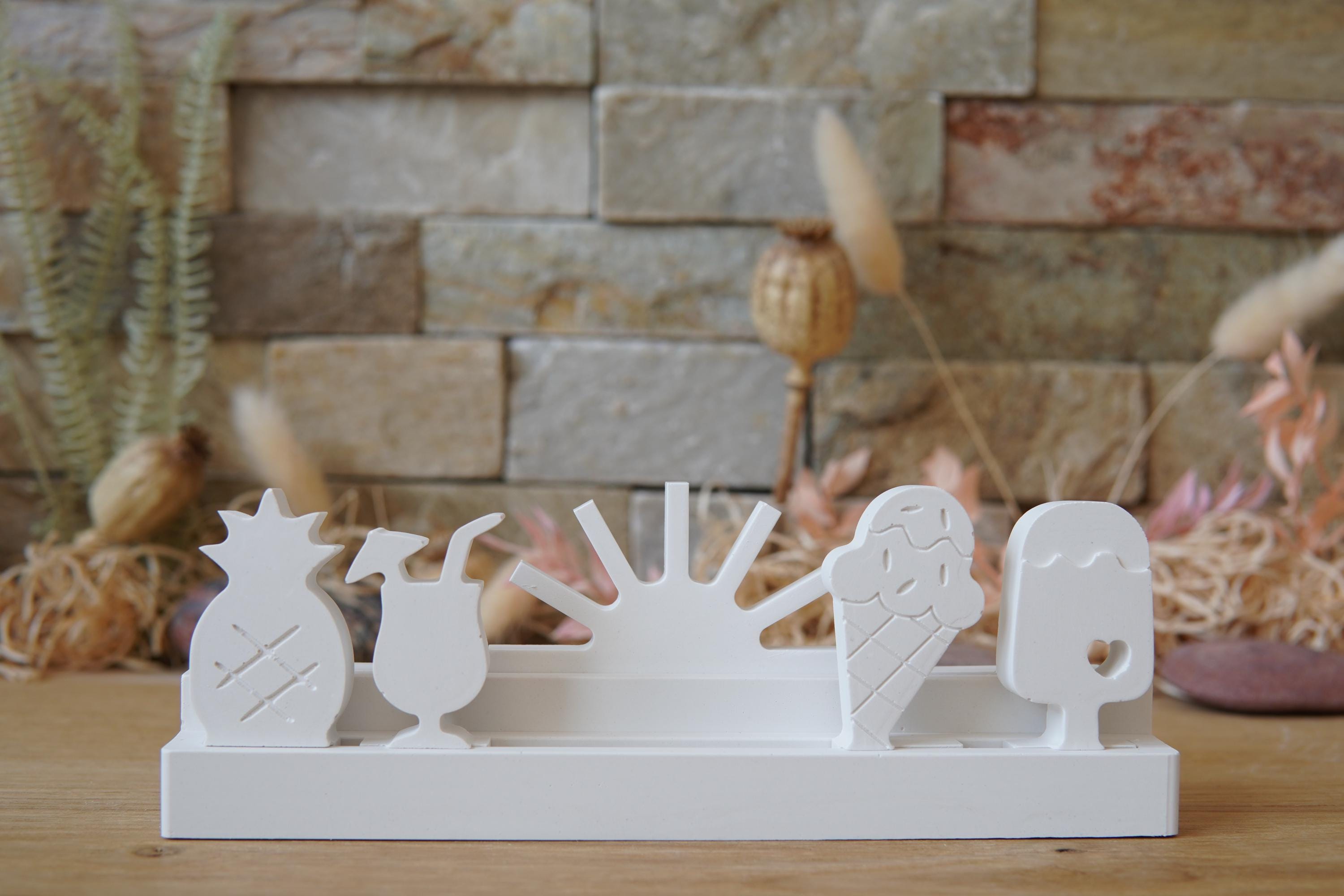 Silikon - Gießform - Klötzchenhäuser - Sommerlaune - Klötzchen - Häuserkranz -