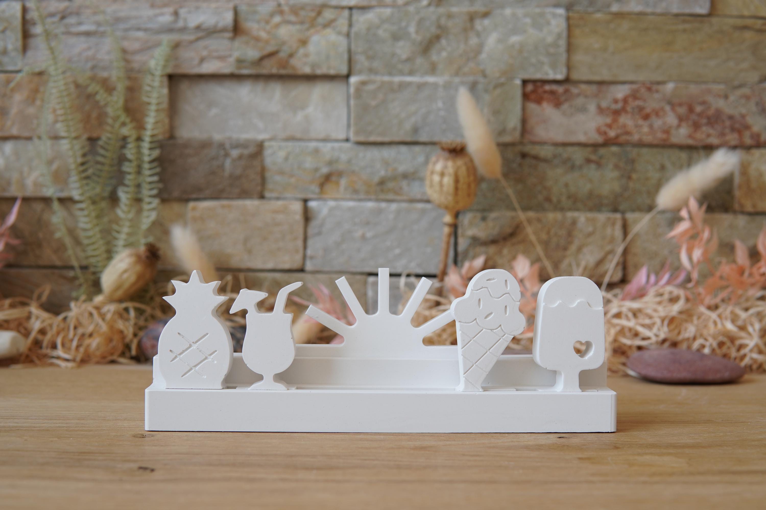 Silikon - Gießform - Klötzchenhäuser - Sommerlaune - Klötzchen - Häuserkranz -