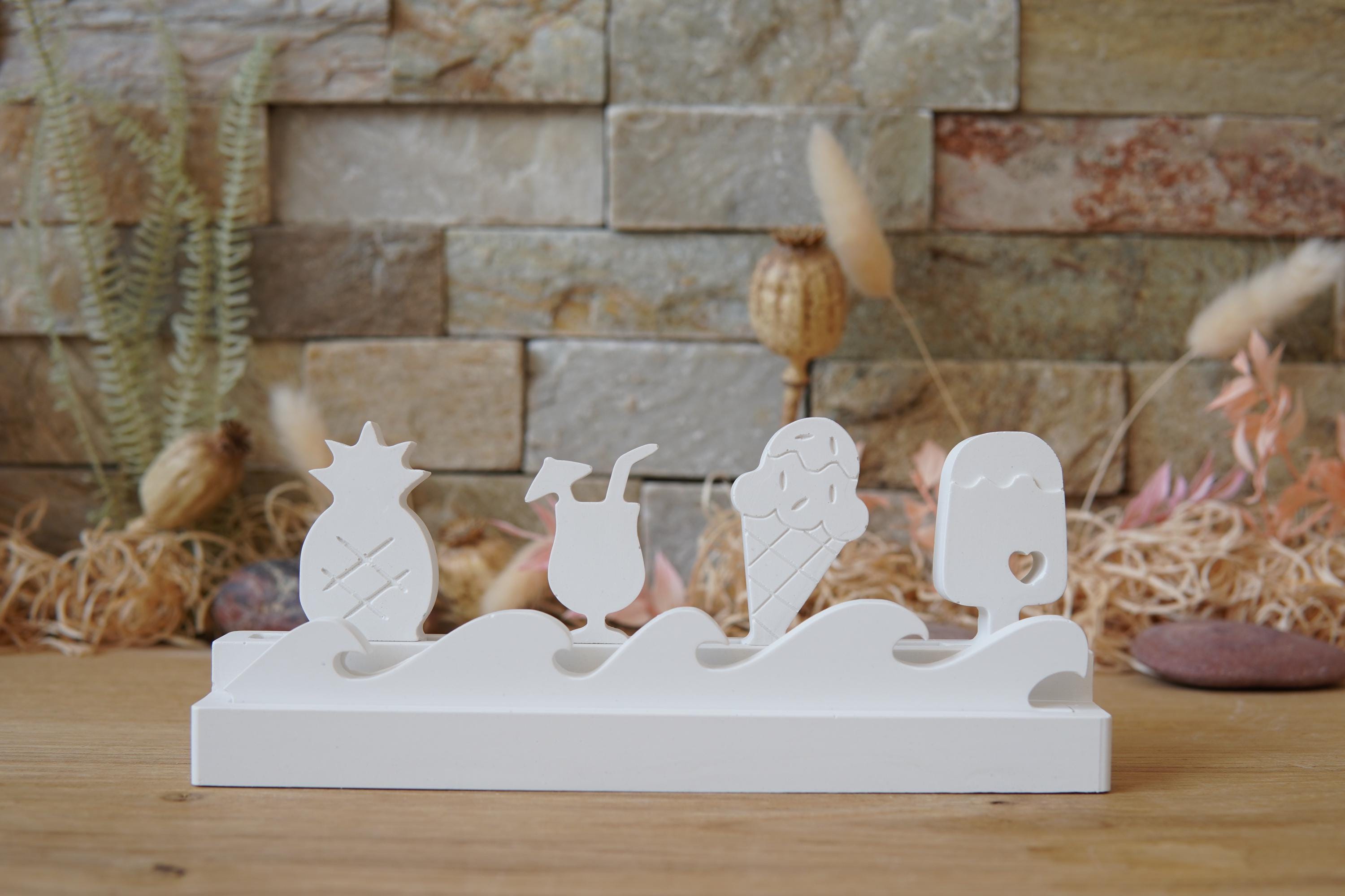 Silikon - Gießform - Klötzchenhäuser - Sommerlaune - Klötzchen - Häuserkranz -