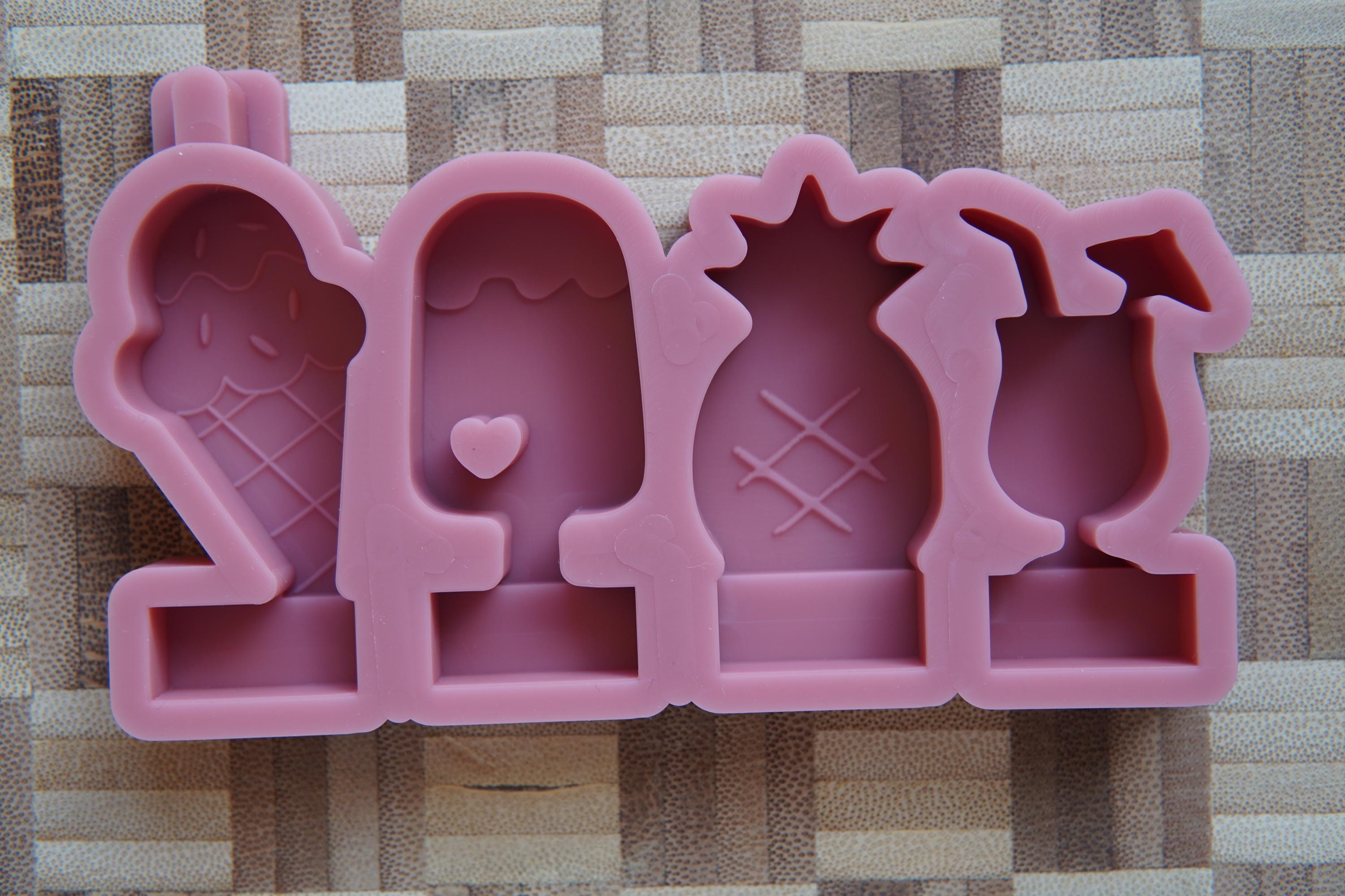 Silikon - Gießform - Klötzchenhäuser - Sommerlaune - Klötzchen - Häuserkranz -